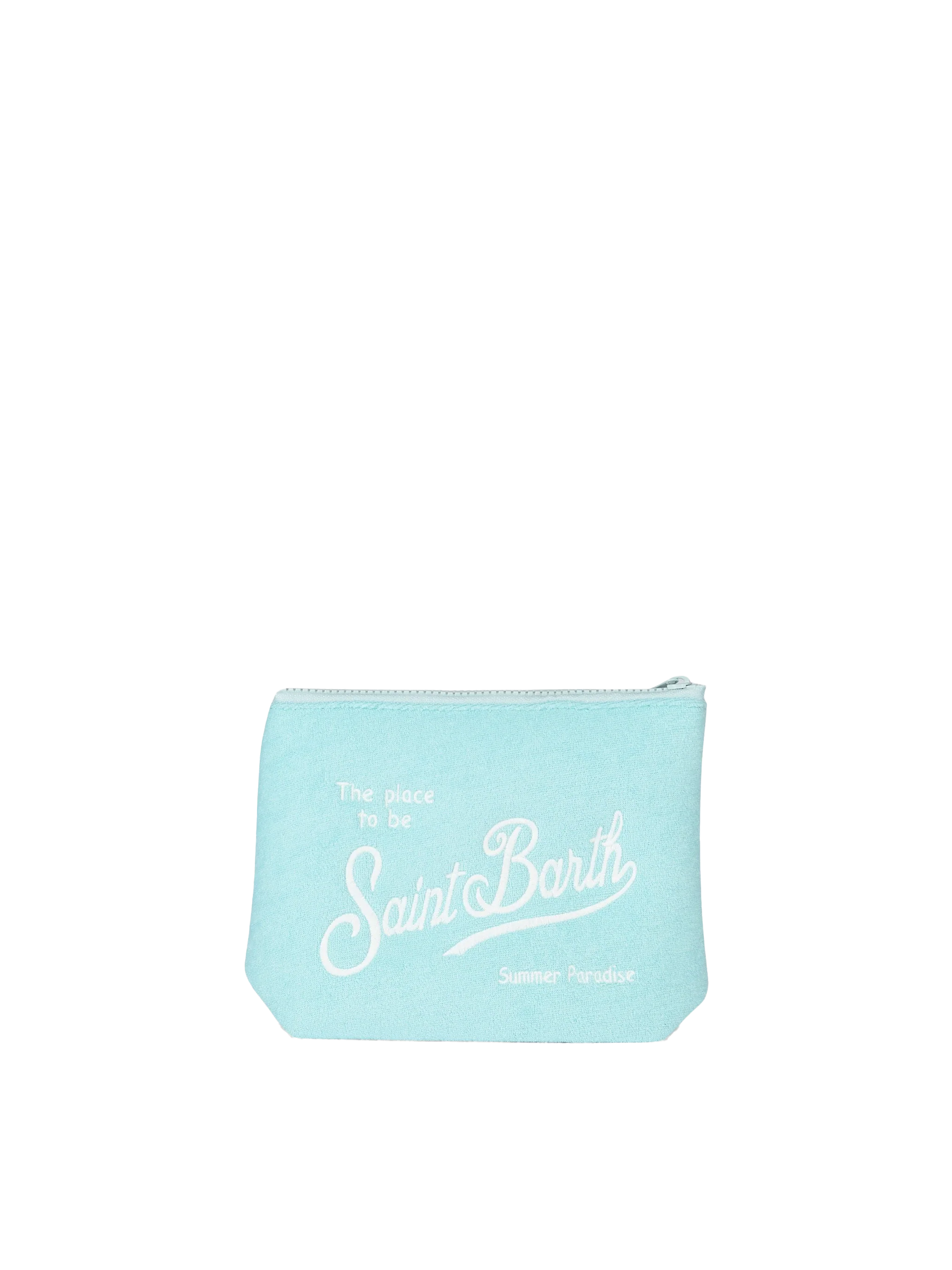 Aline water green embossed terry pochette - Image 2
