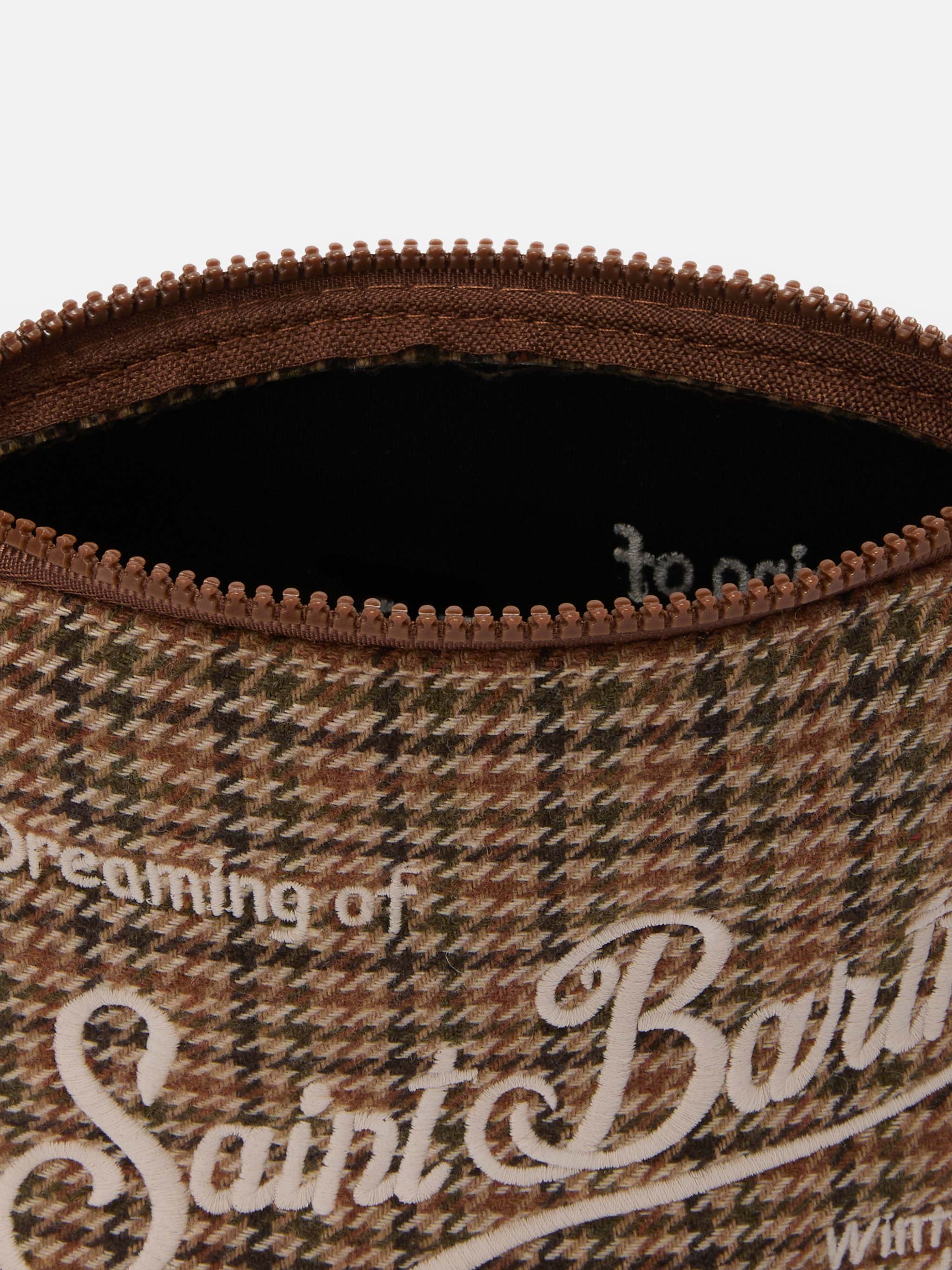 Aline Wool Pouch in houndstooth wool blend - Image 3