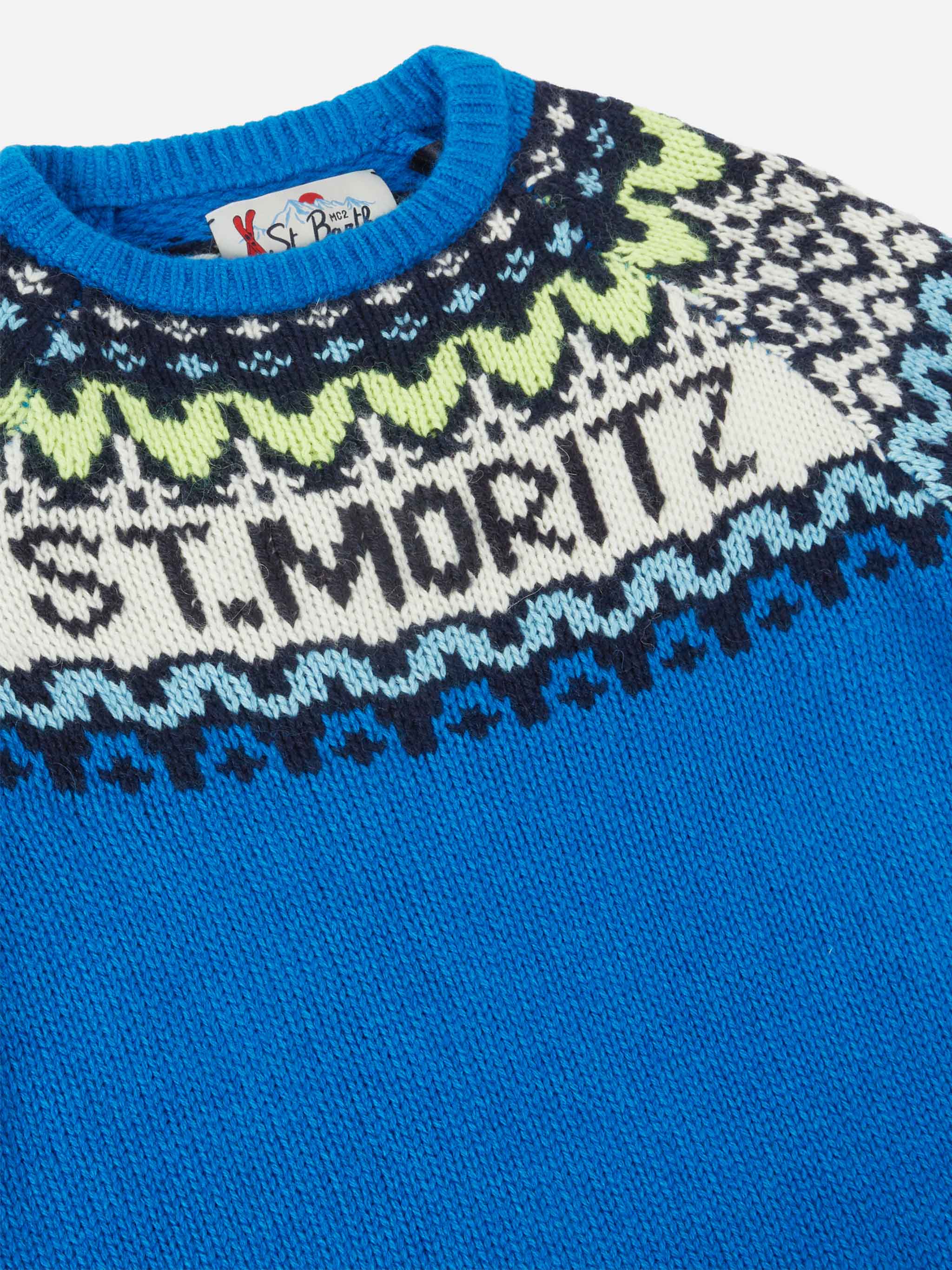 Alpaca sweater Douglas  with fair-isle and St. Moritz jacquard - Image 2