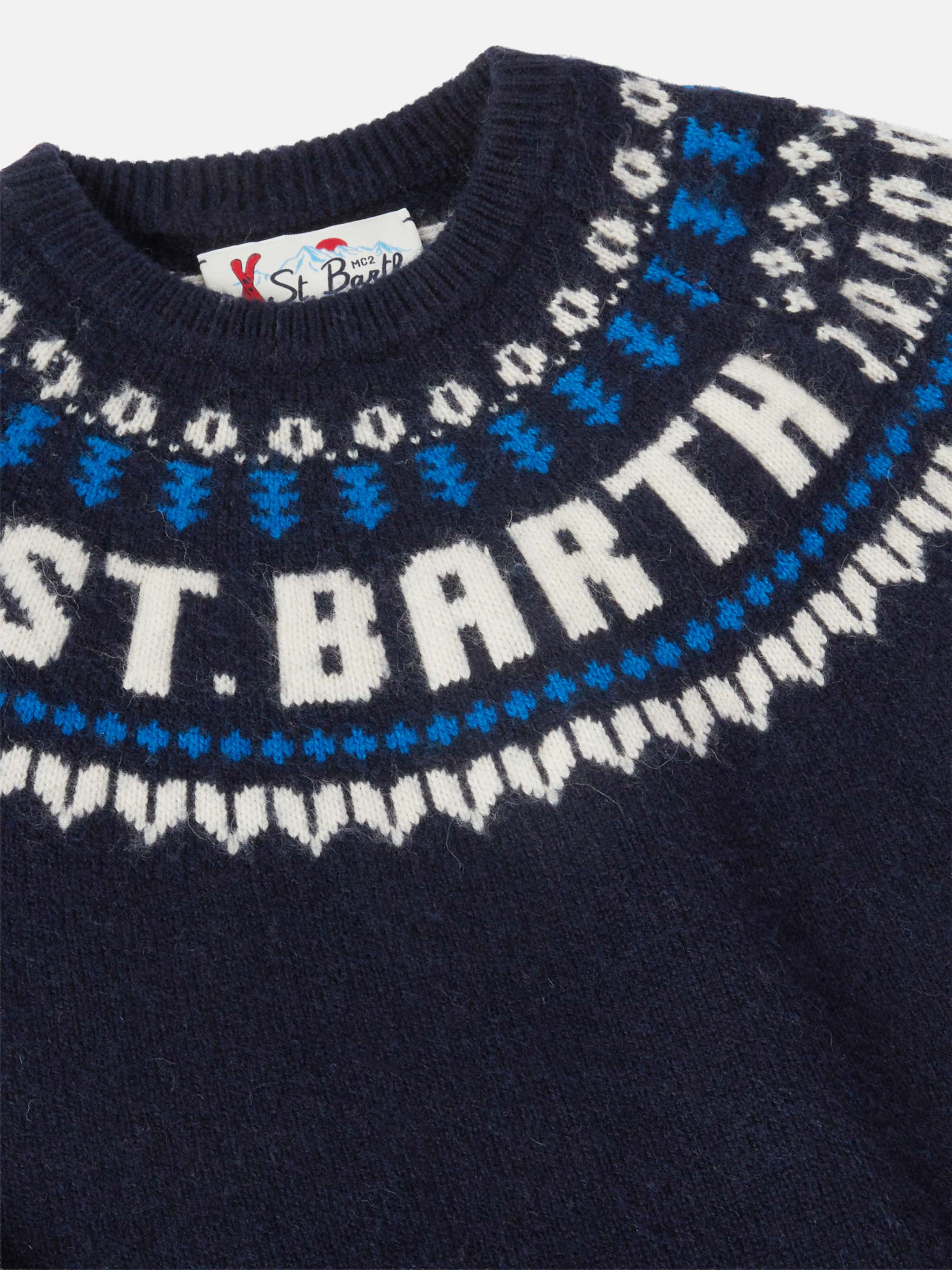 Alpaca sweater Douglas  with fair-isle jacquard - Image 2
