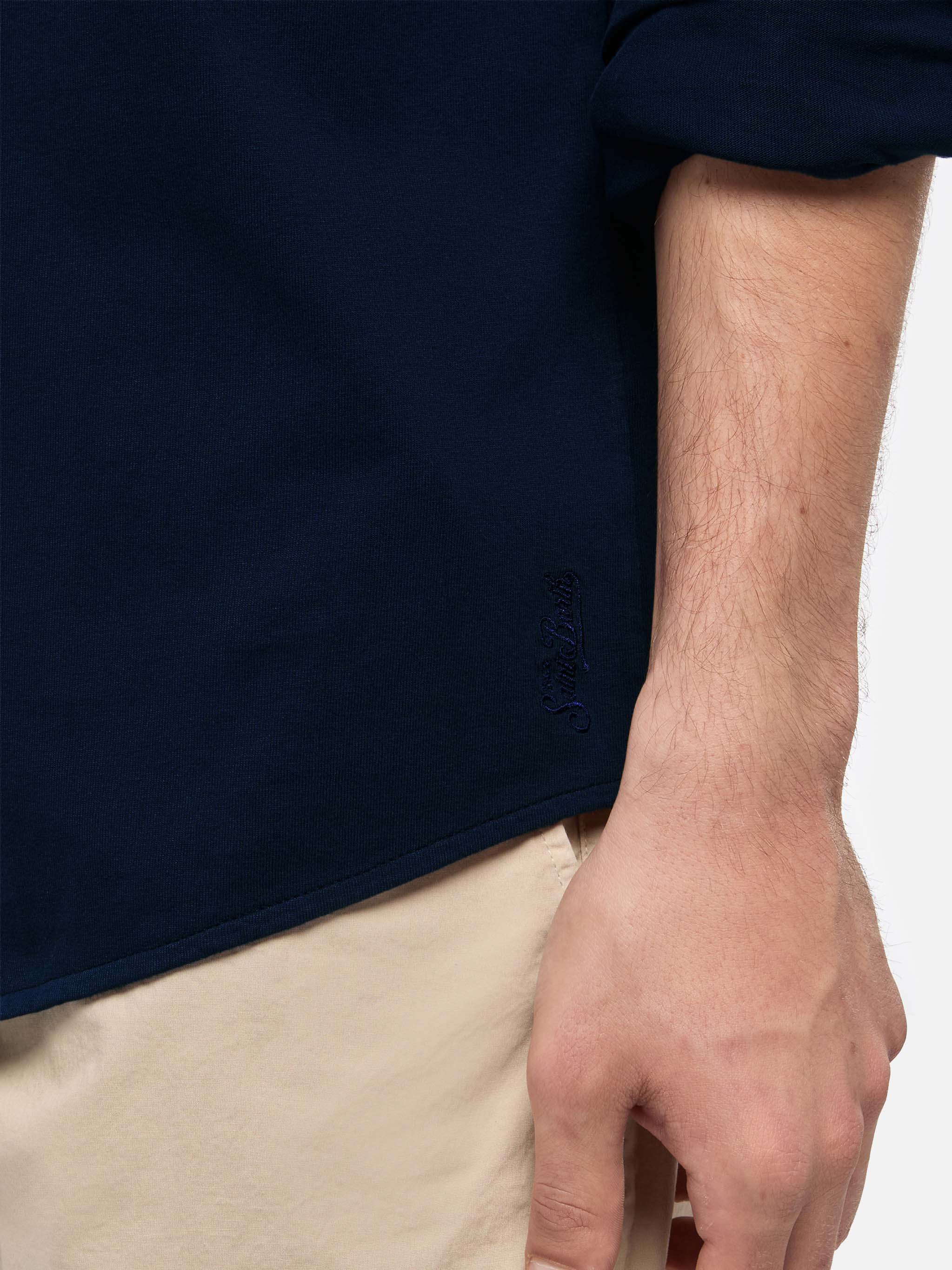 Amalfi navy blue jersey shirt - Image 2