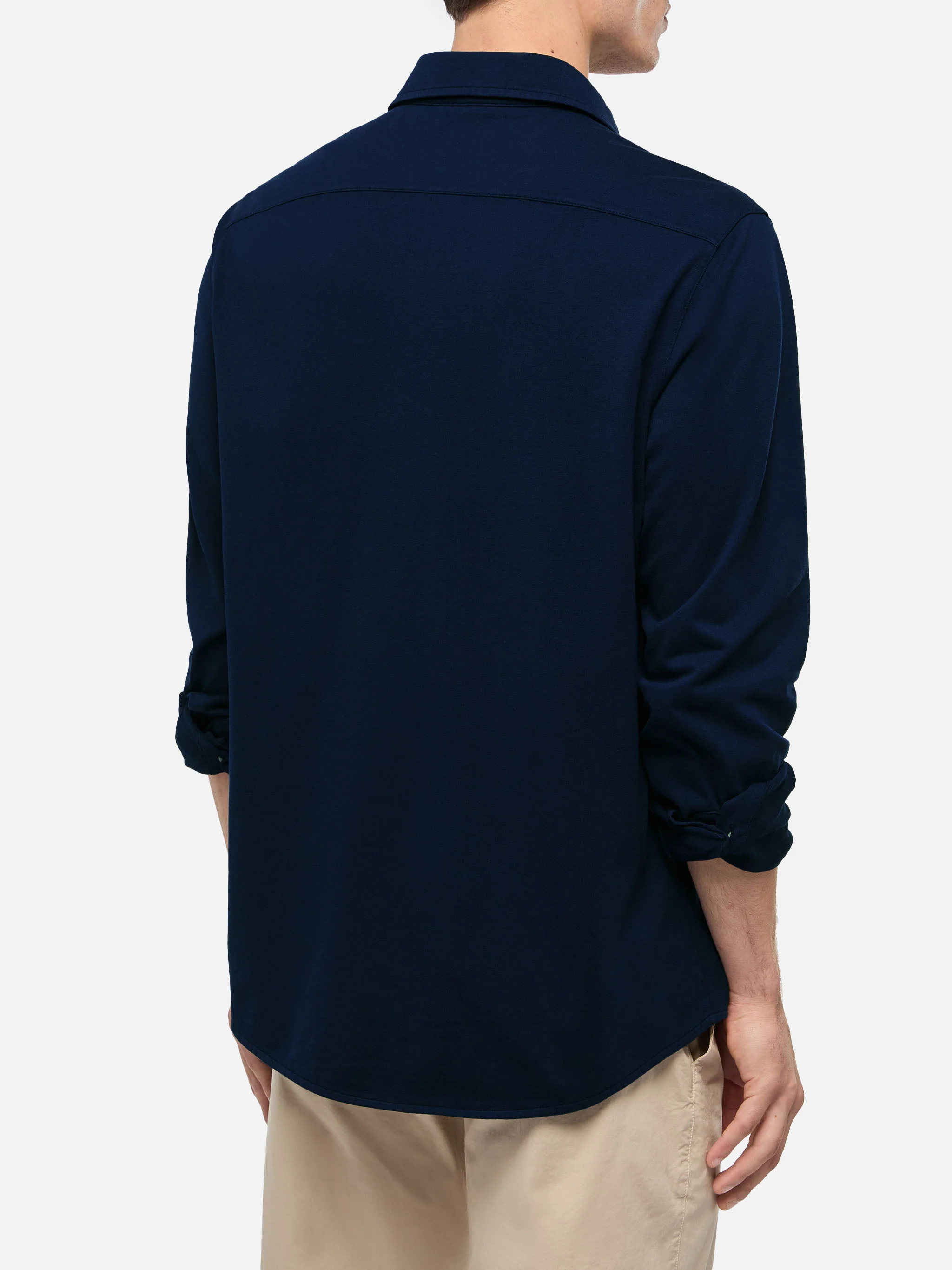 Amalfi navy blue jersey shirt - Image 3