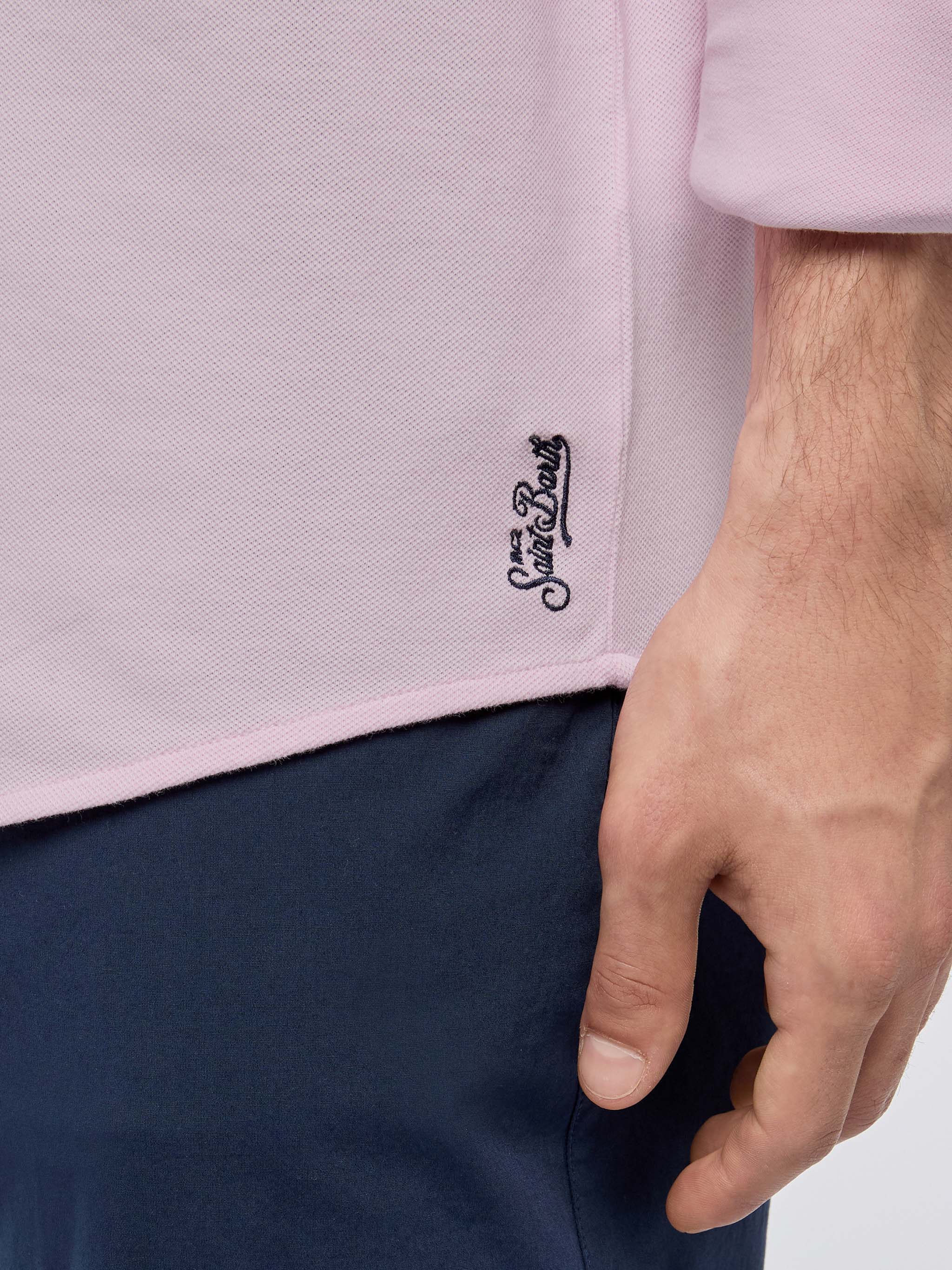 Amalfi pink jersey piquet shirt - Image 2