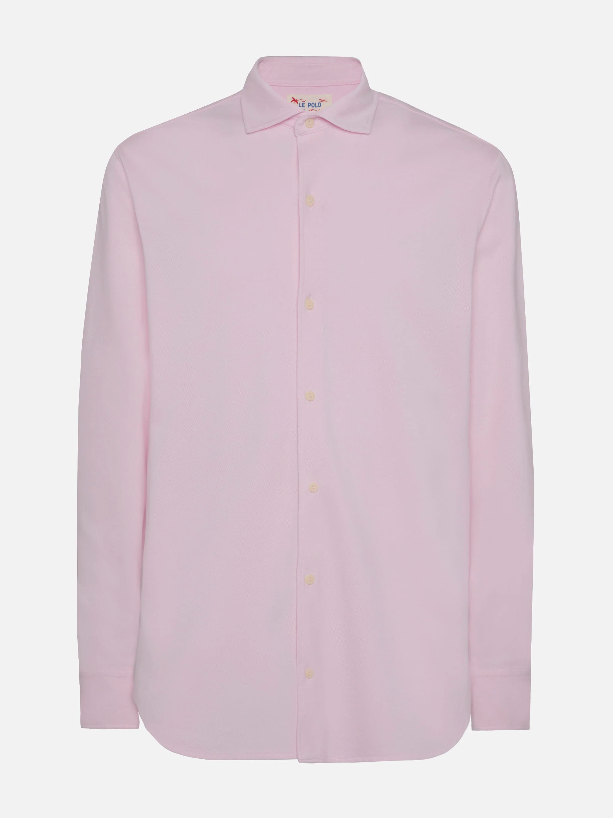 Amalfi pink jersey piquet shirt - Image 4