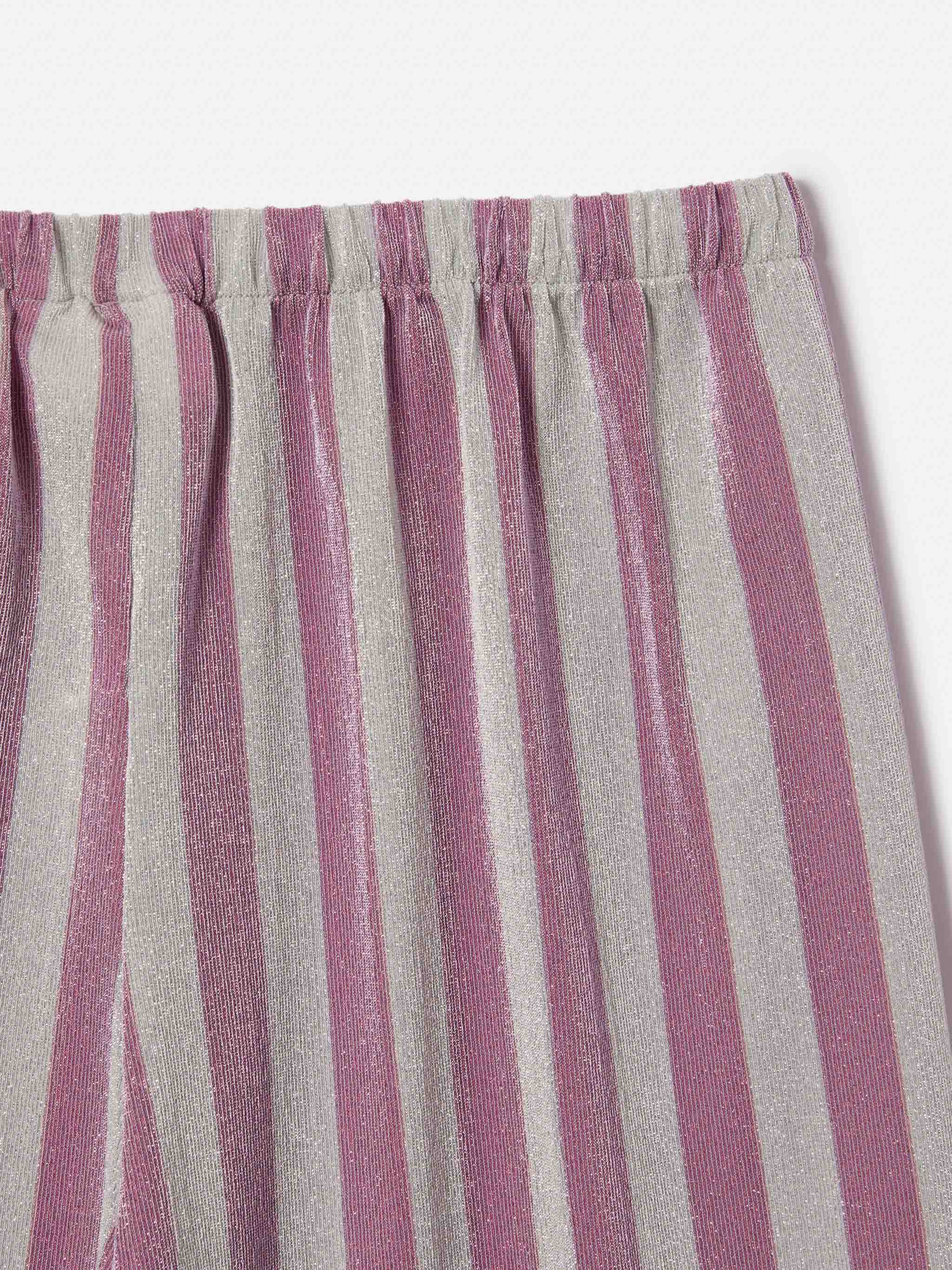 Amalia Jr lurex pants with pink and silver stripes - Image 2
