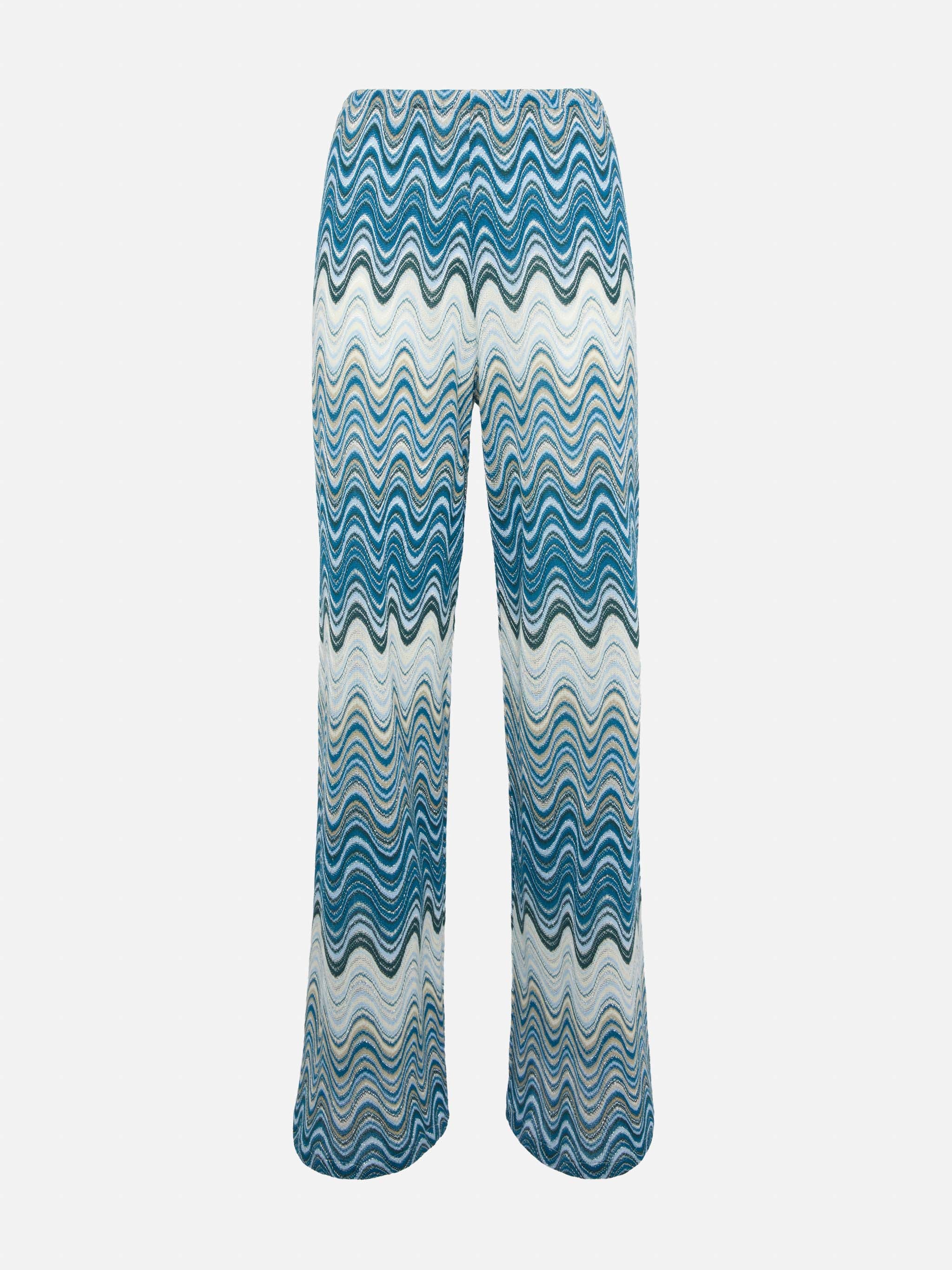 Amalia wide-leg trousers in raschel knit - Image 5