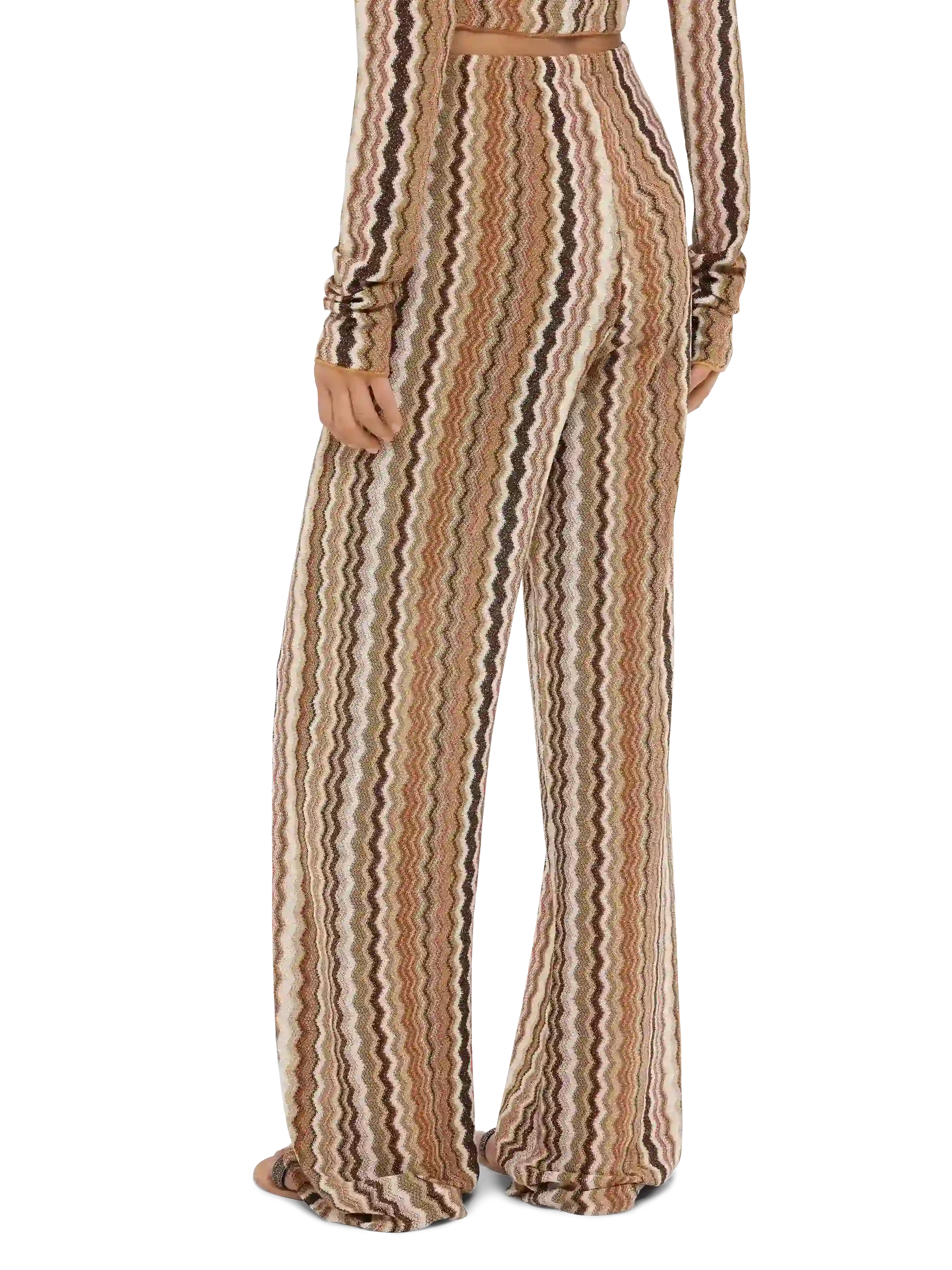 Amalia wide-leg trousers in raschel knit - Image 3