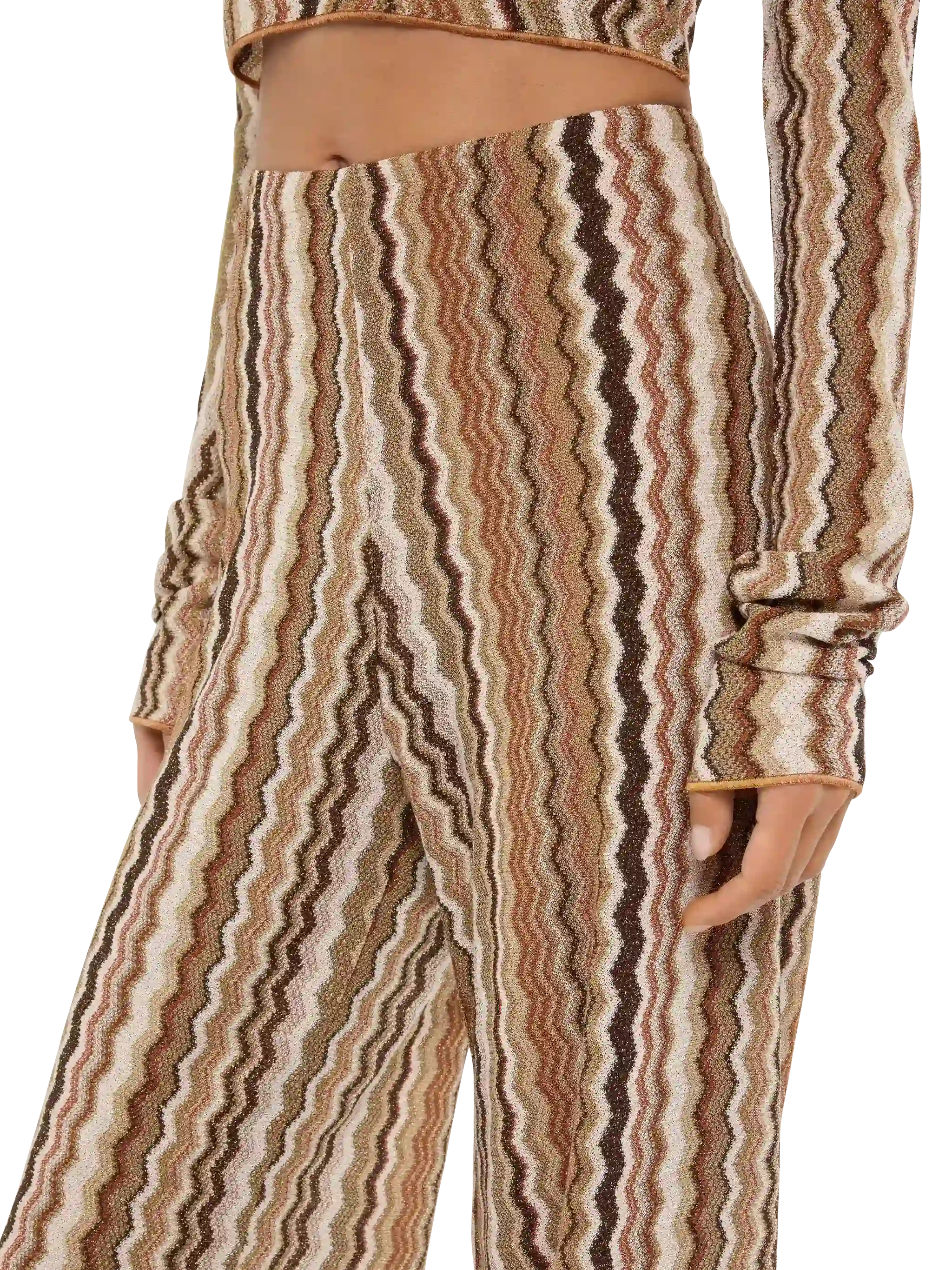 Amalia wide-leg trousers in raschel knit - Image 4