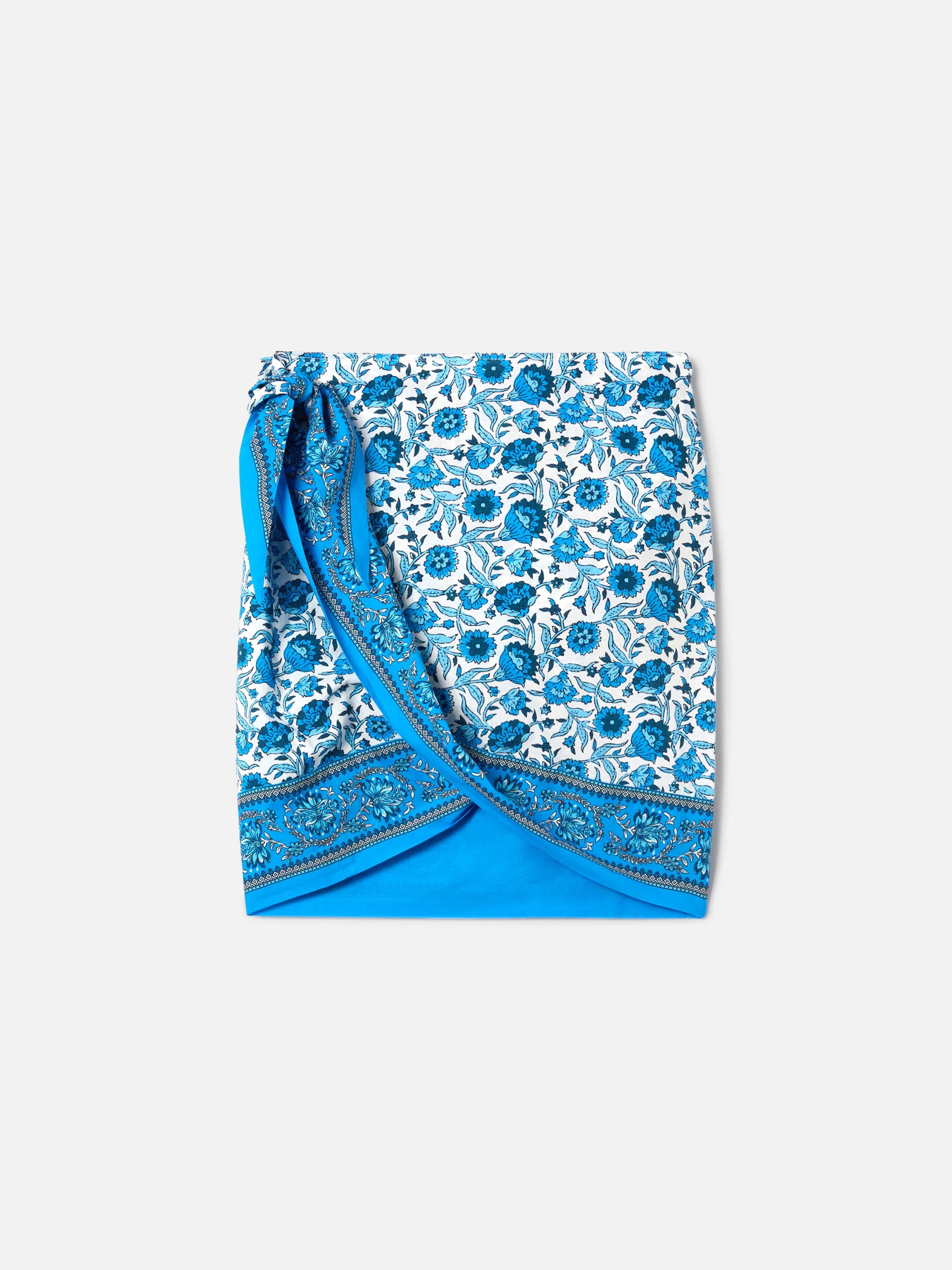 Angie voile pareo skirt with floral batik print - Image 5
