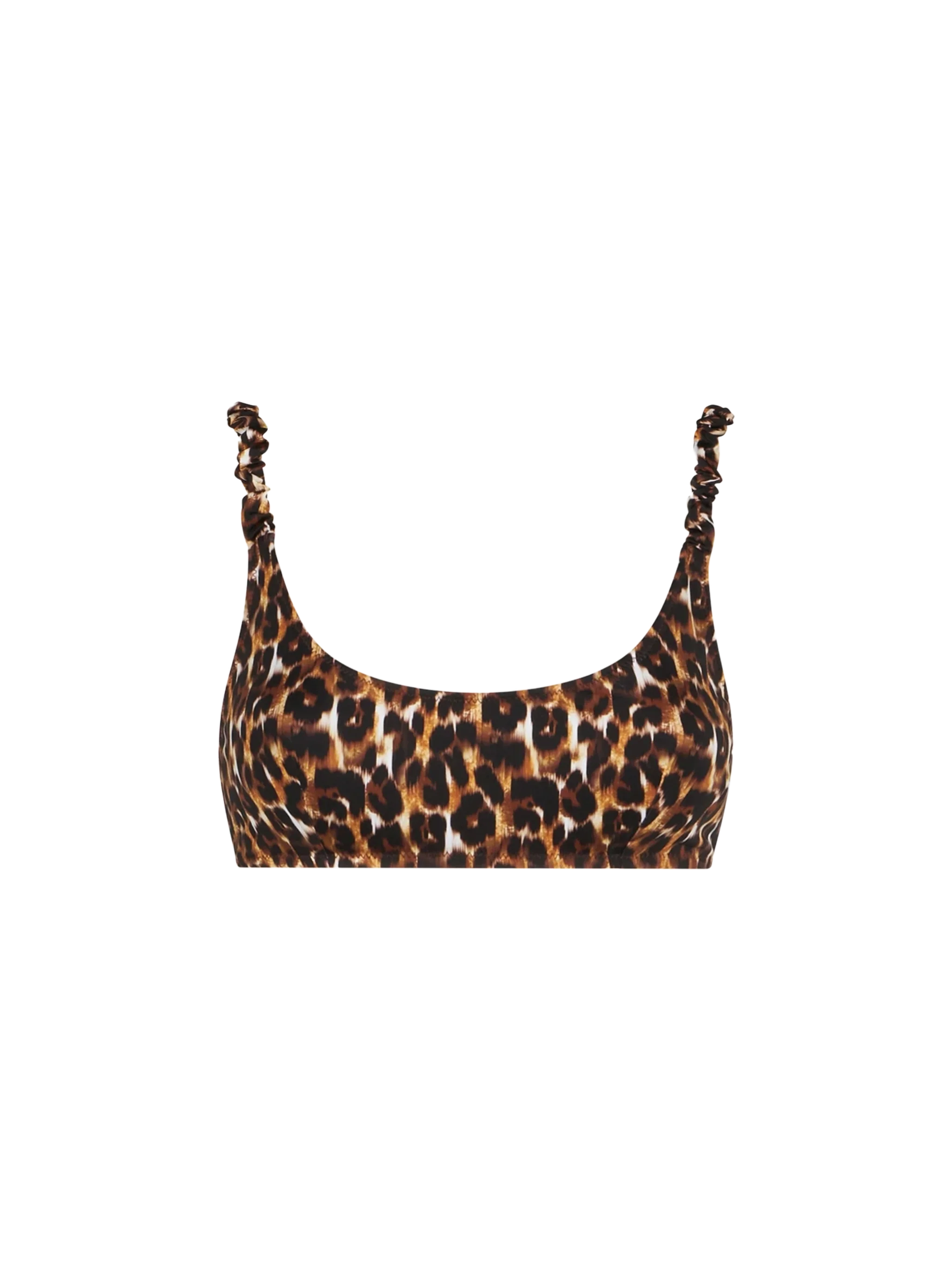 Diamond leopard print bralette bikini top