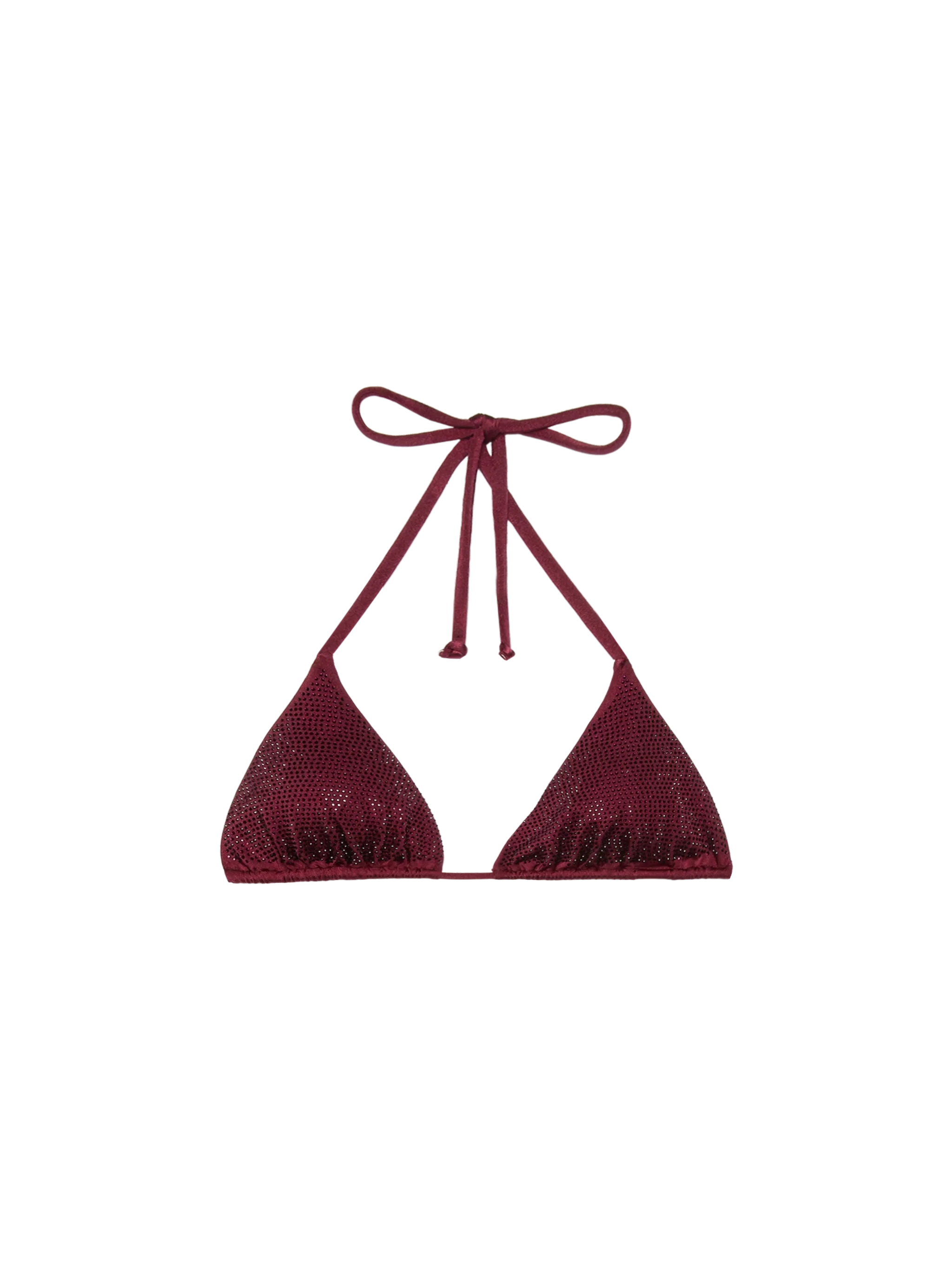 Annabelle triangle top swimsuit with rhinestones