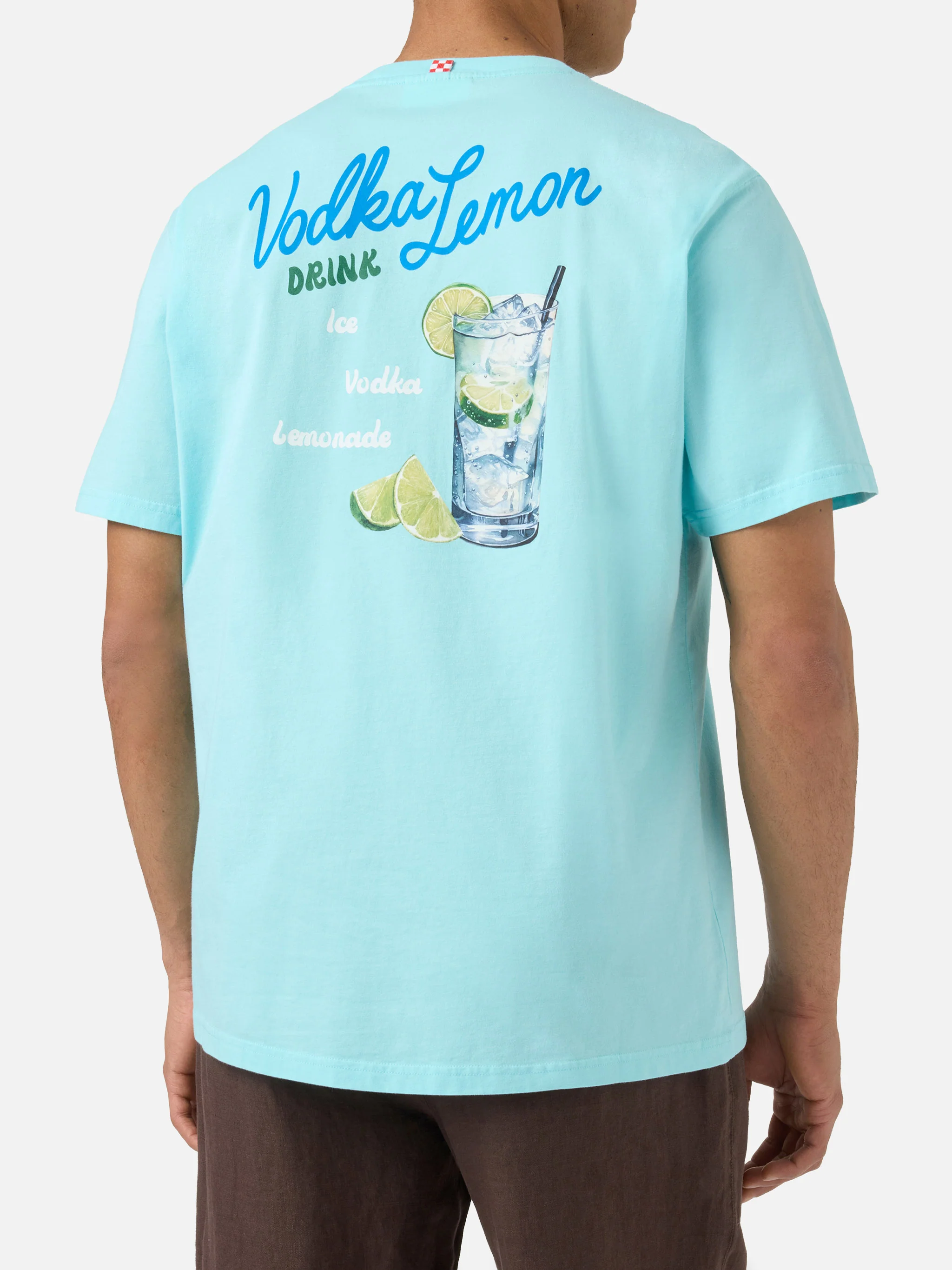 Aqua green Portland t-shirt with Vodka Lemon Drink illustration - Image 4