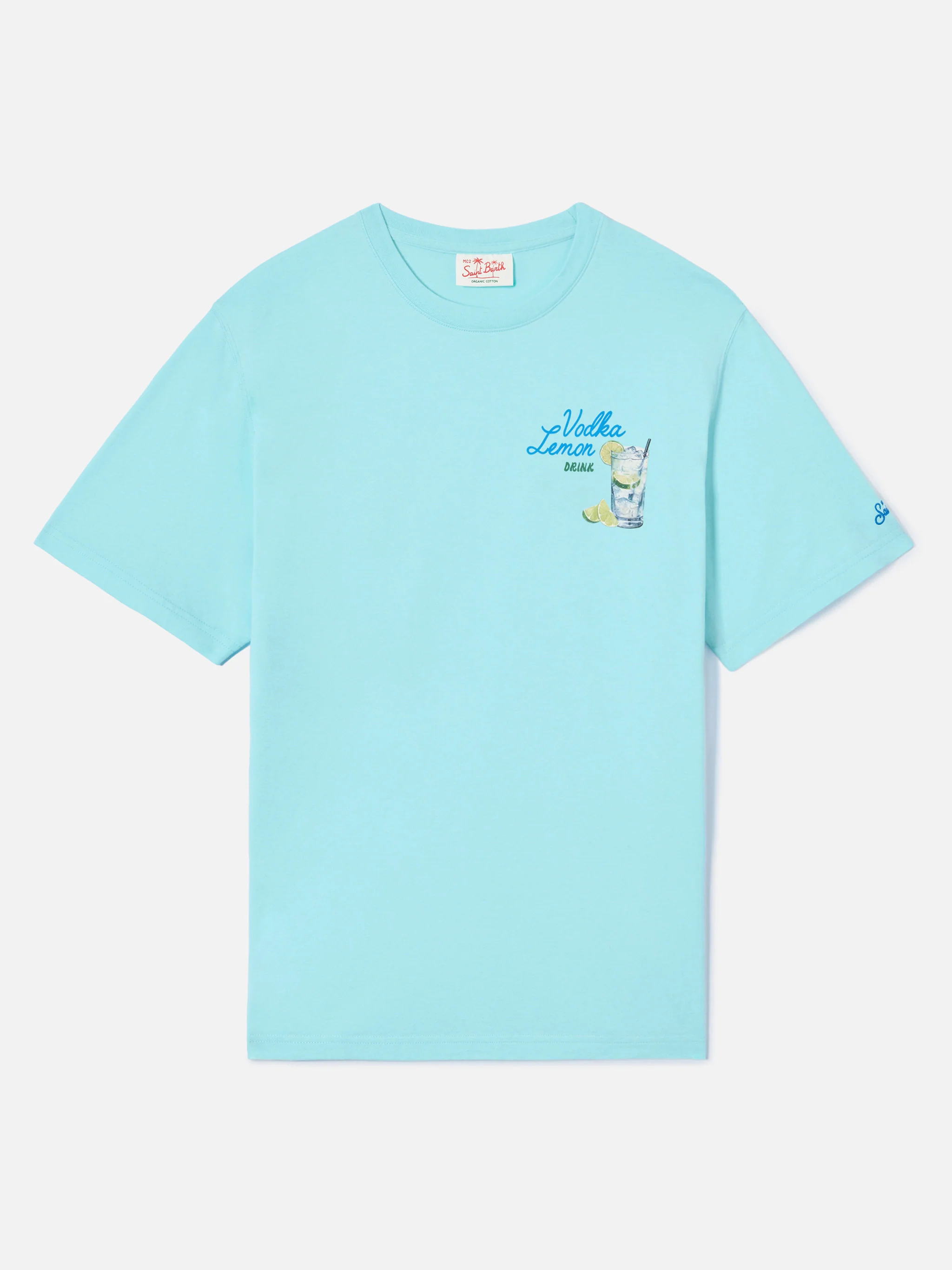 Aqua green Portland t-shirt with Vodka Lemon Drink illustration - Image 5