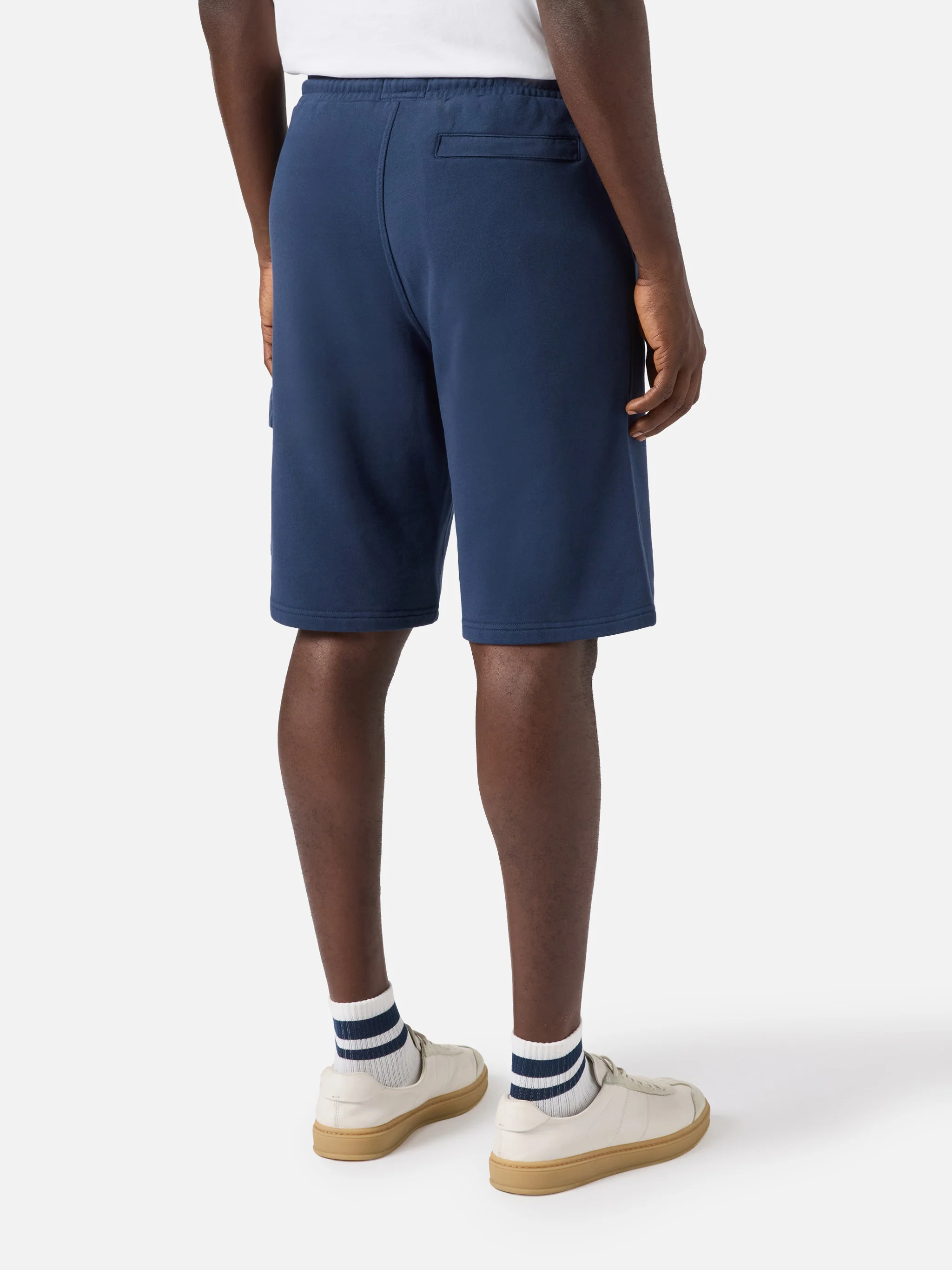 Argo navy blue fleece bermuda shorts with cargo pocket - Image 3