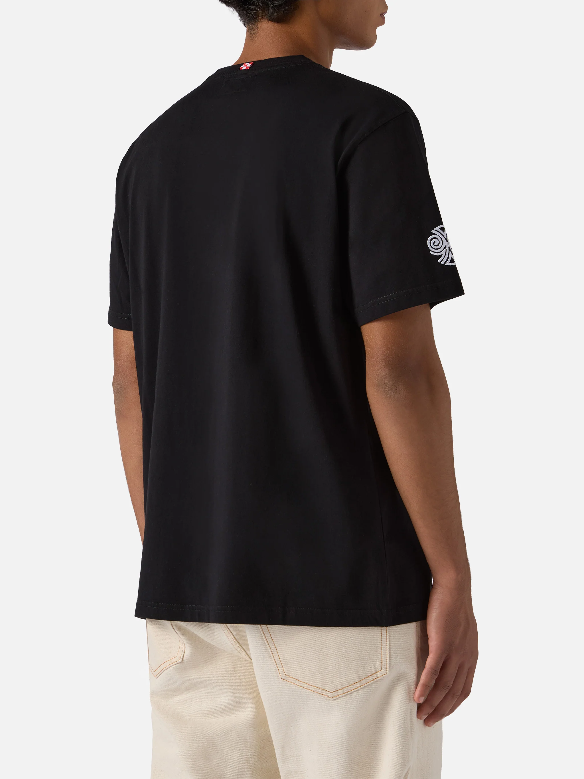 Arnott cotton T-shirt in black with Nephenta print | NEPENTHA SPECIAL EDITION - Image 4