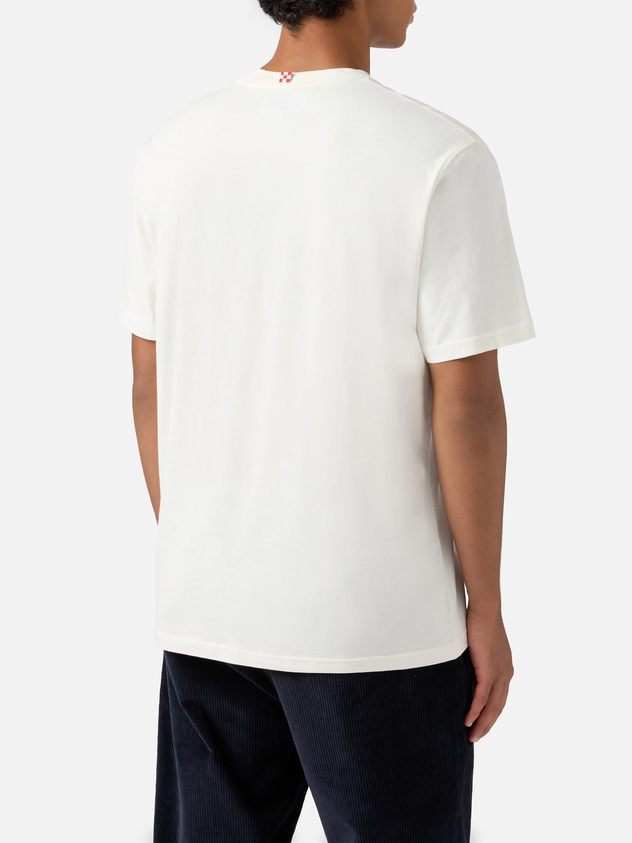Arnott cotton T-shirt in white with Che Due… embroidery - Image 4