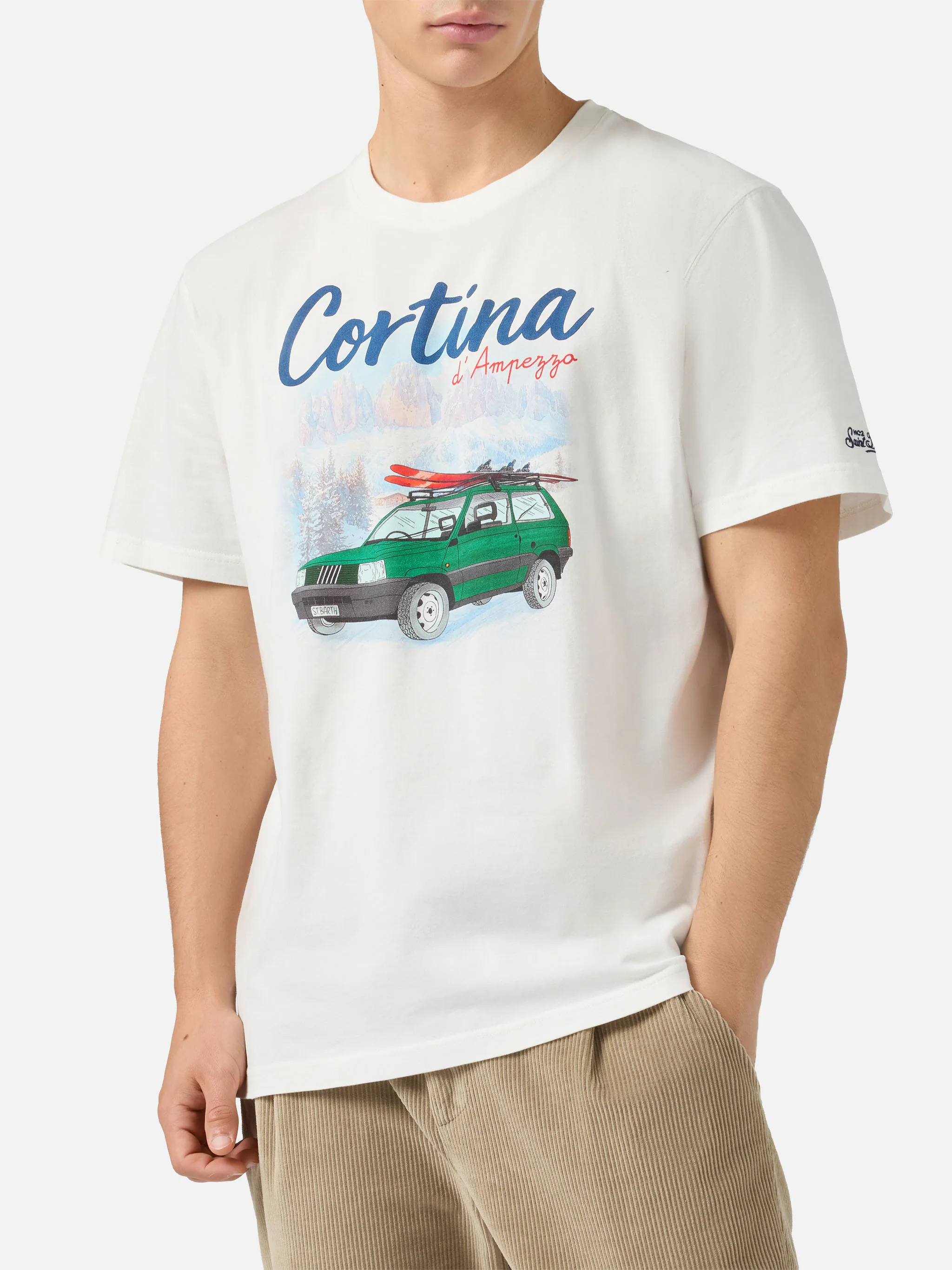Arnott Warm t-shirt in organic warm-touch cotton with Panda Cortina print - Image 3
