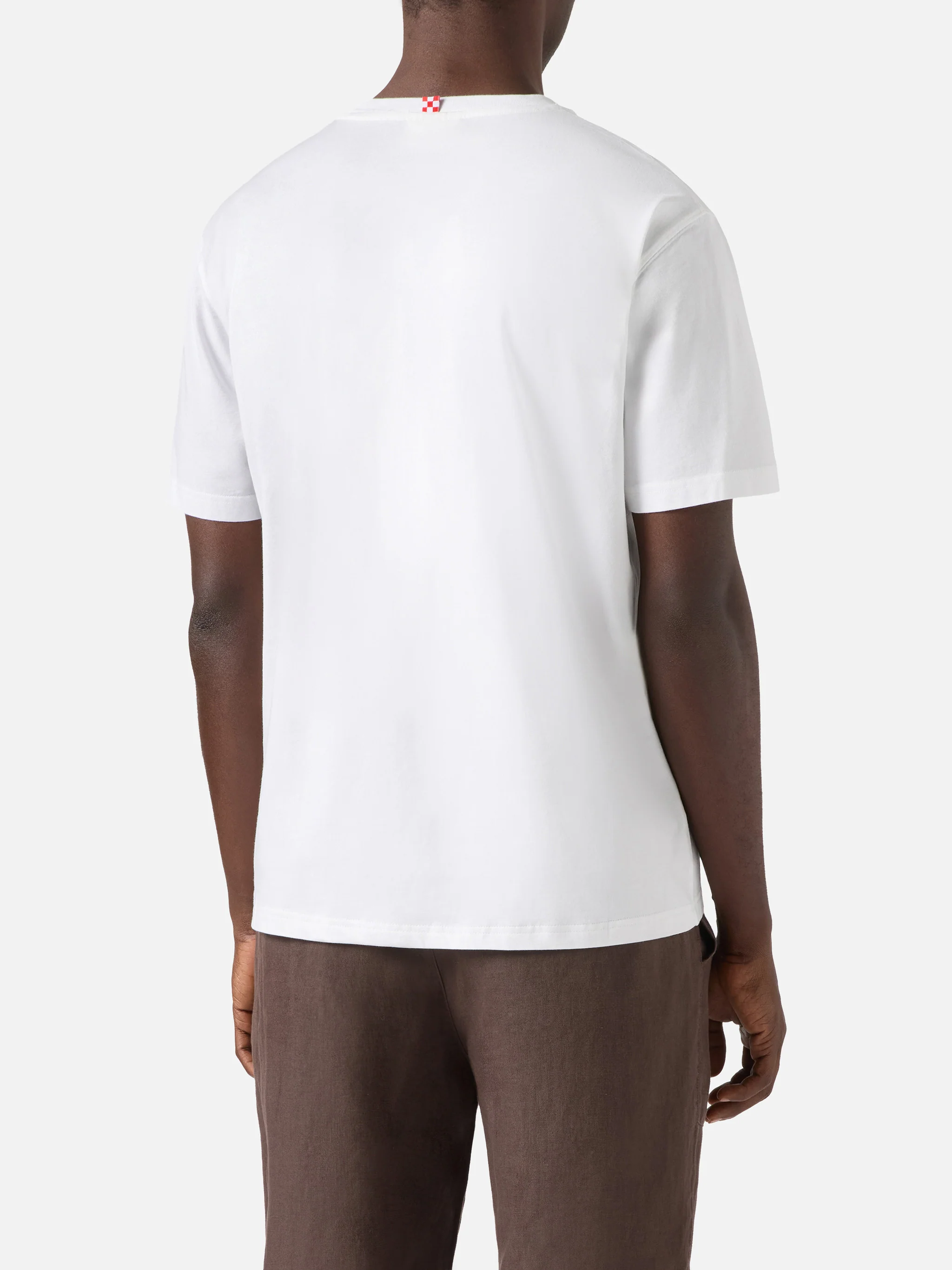 White Austin t-shirt with watch and Wimbledon Addicted embroidery - Image 4