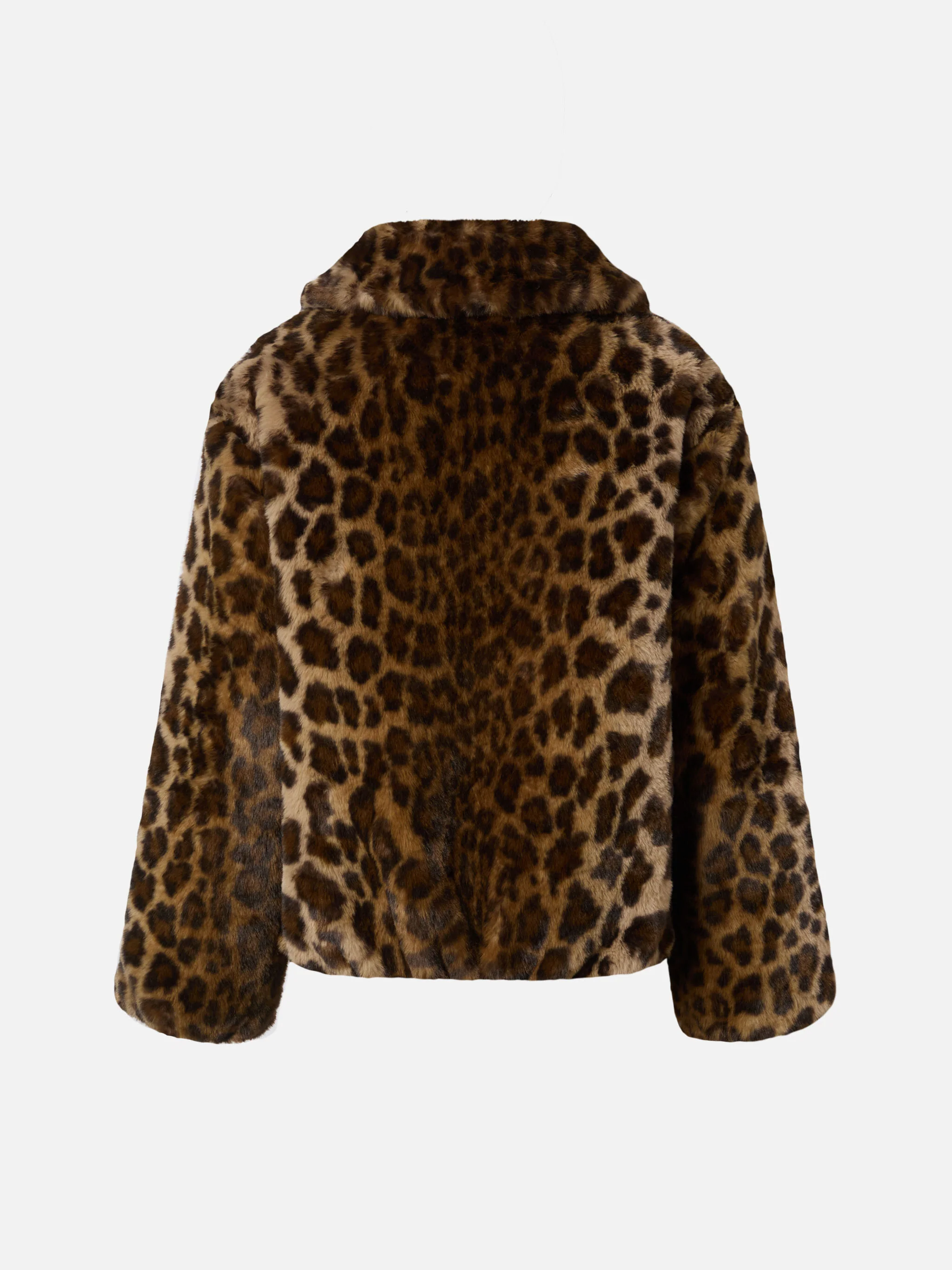 Aveline faux-fur jacket with leopard print - Image 3