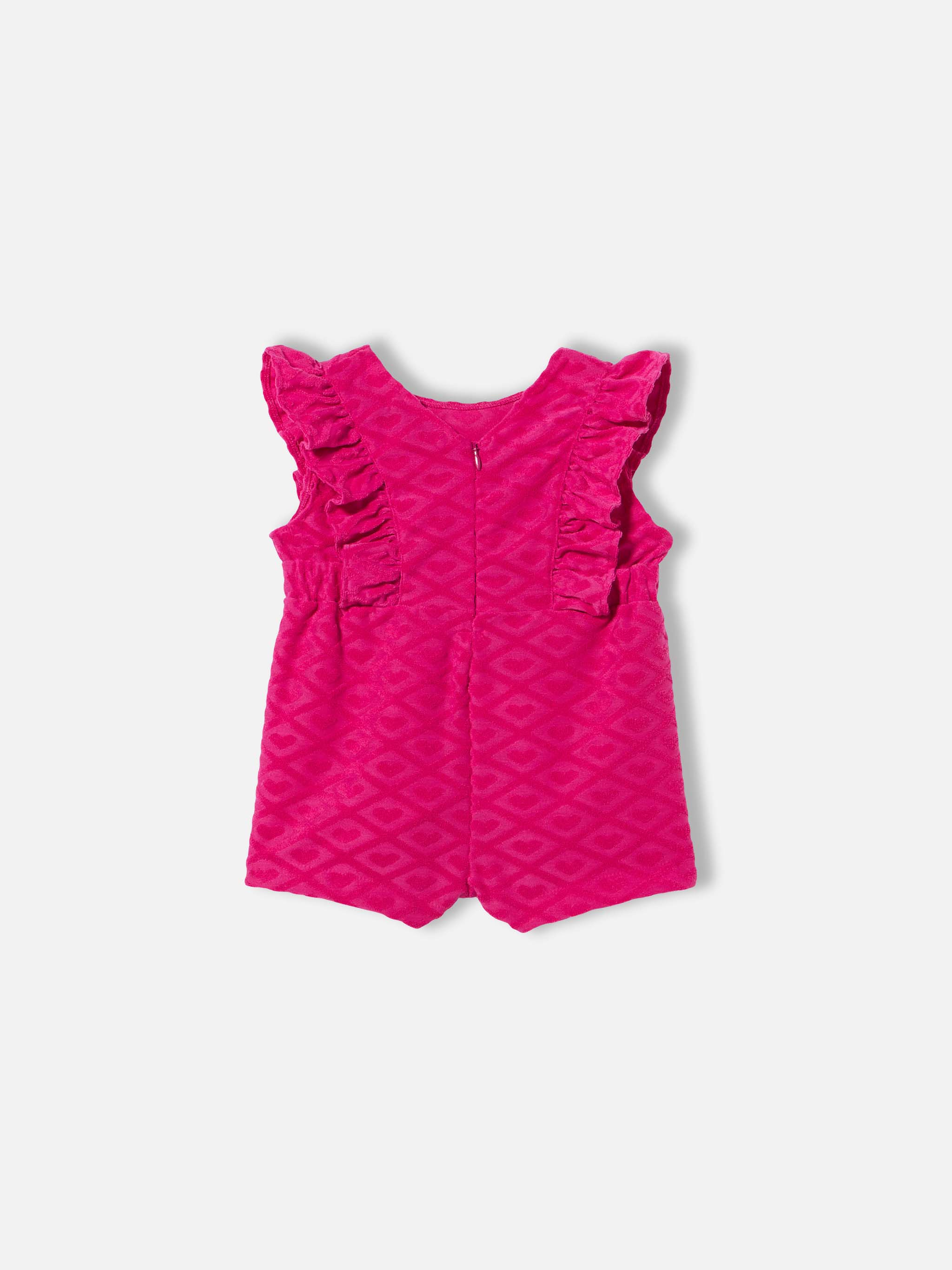 Baby girl romper suit with embossed hearts - Image 3