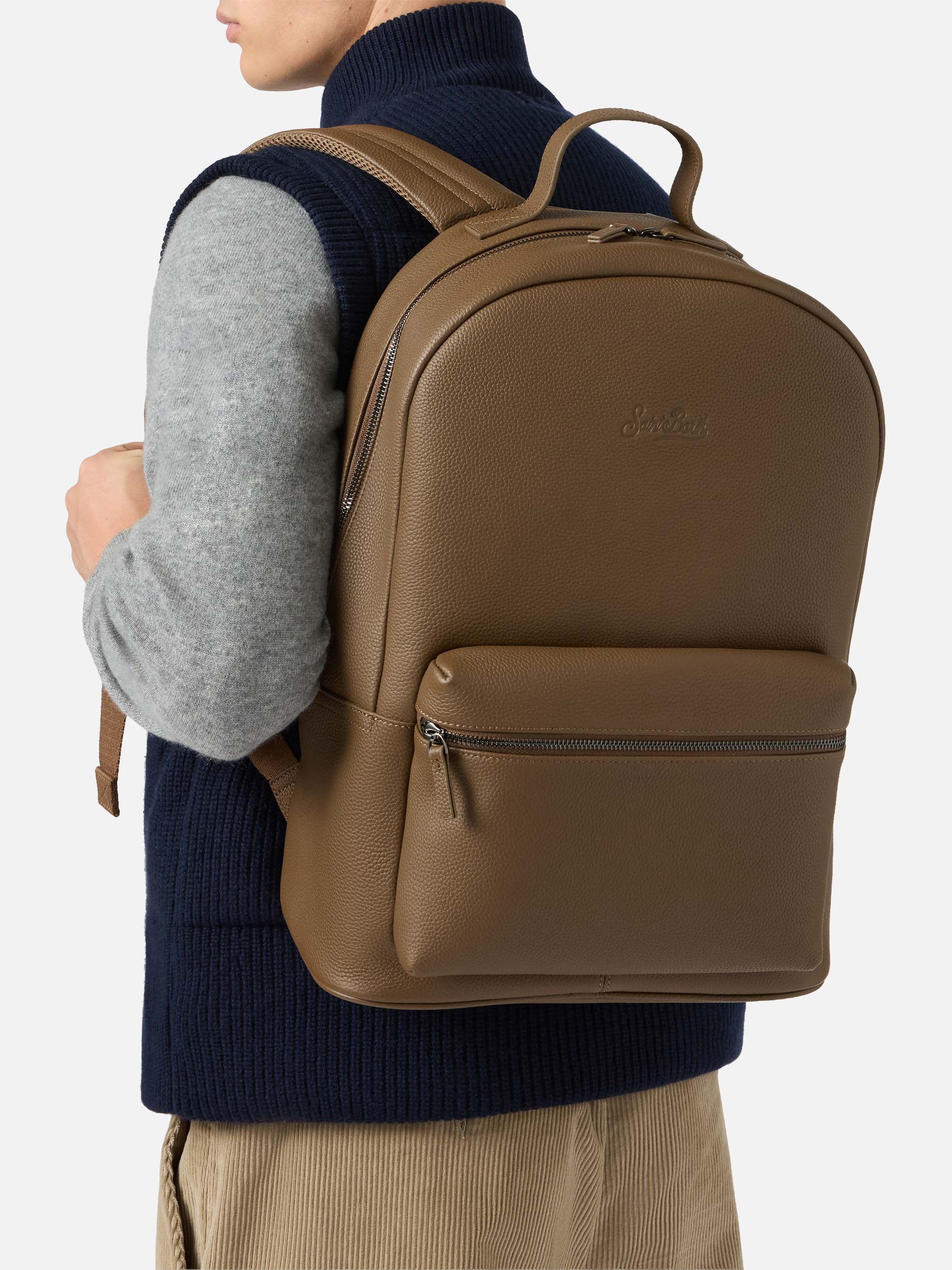 Backpack in brown leather - Image 2
