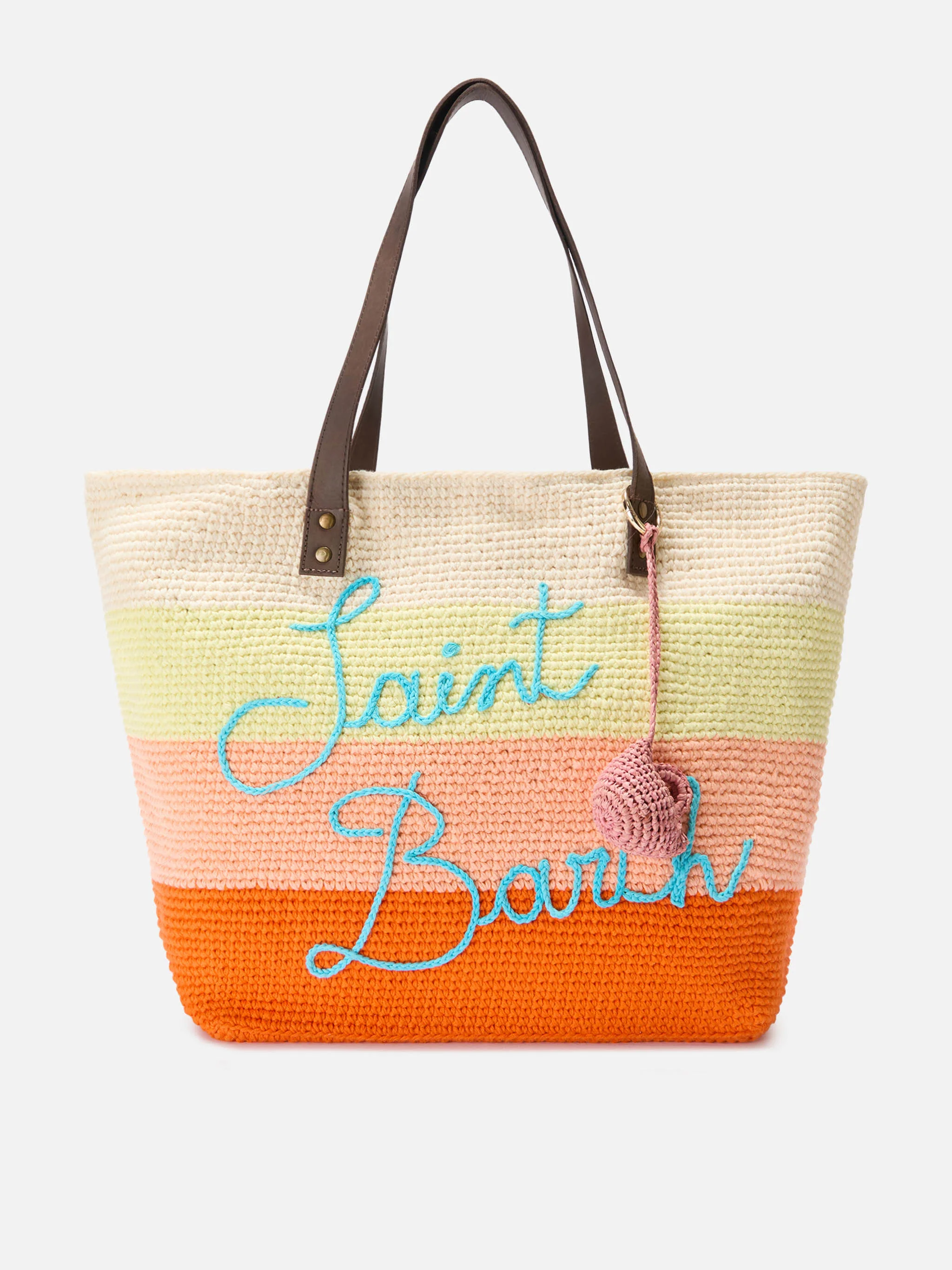 Bag Charm with mini bag in raffia - Image 2