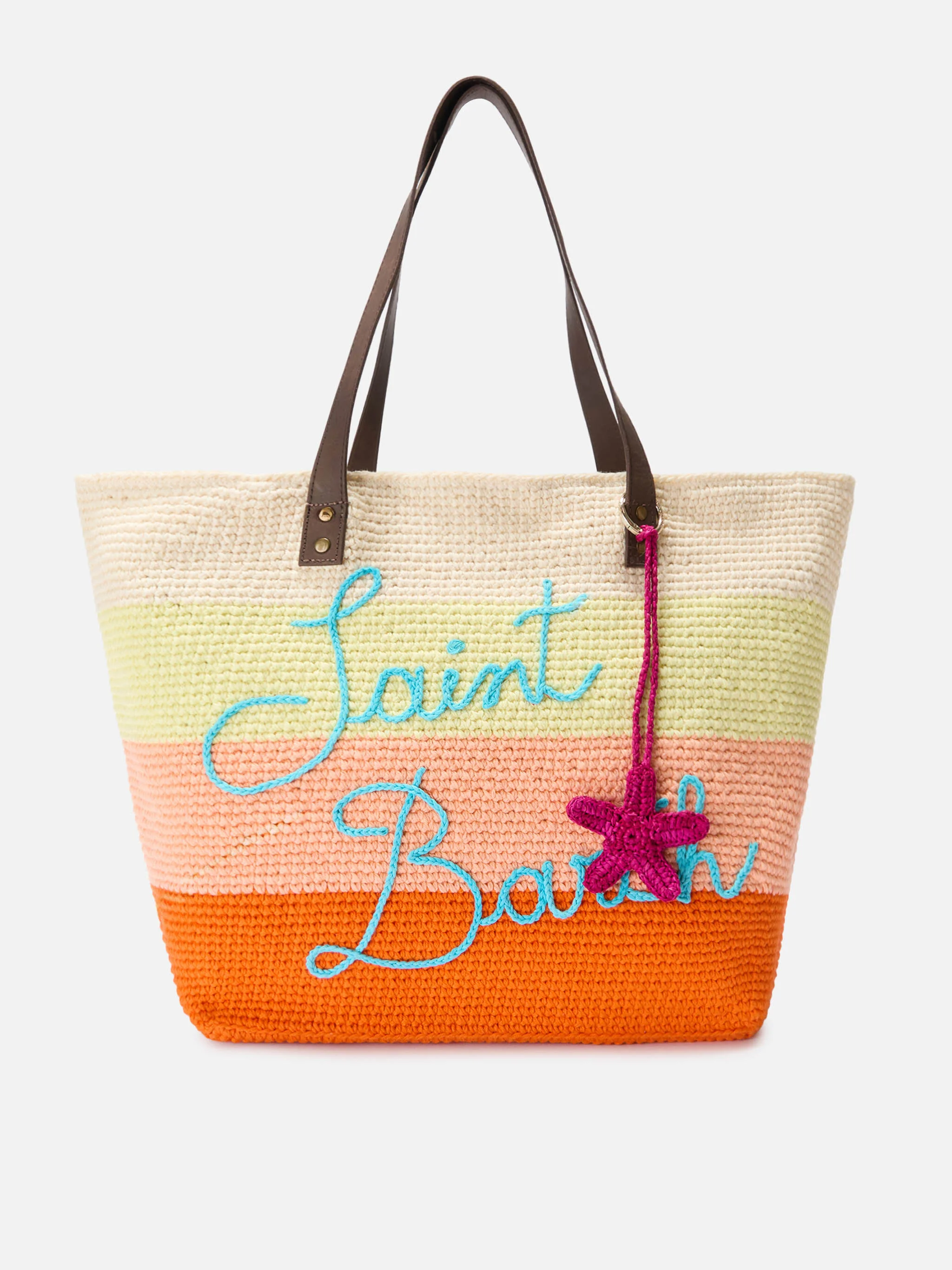 Bag Charm with mini star fish in raffia - Image 2