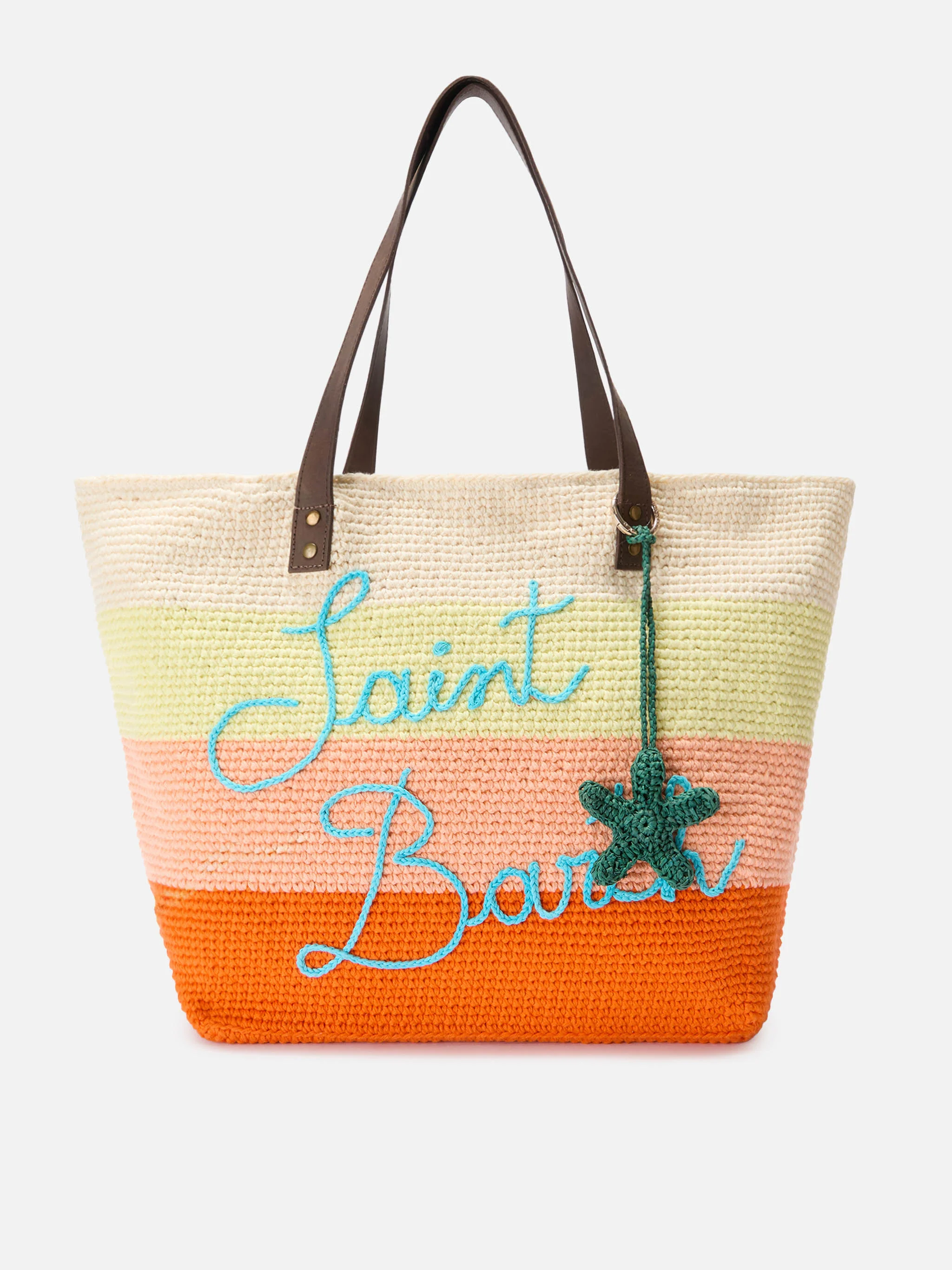 Bag Charm with starfish in raffia - Image 2