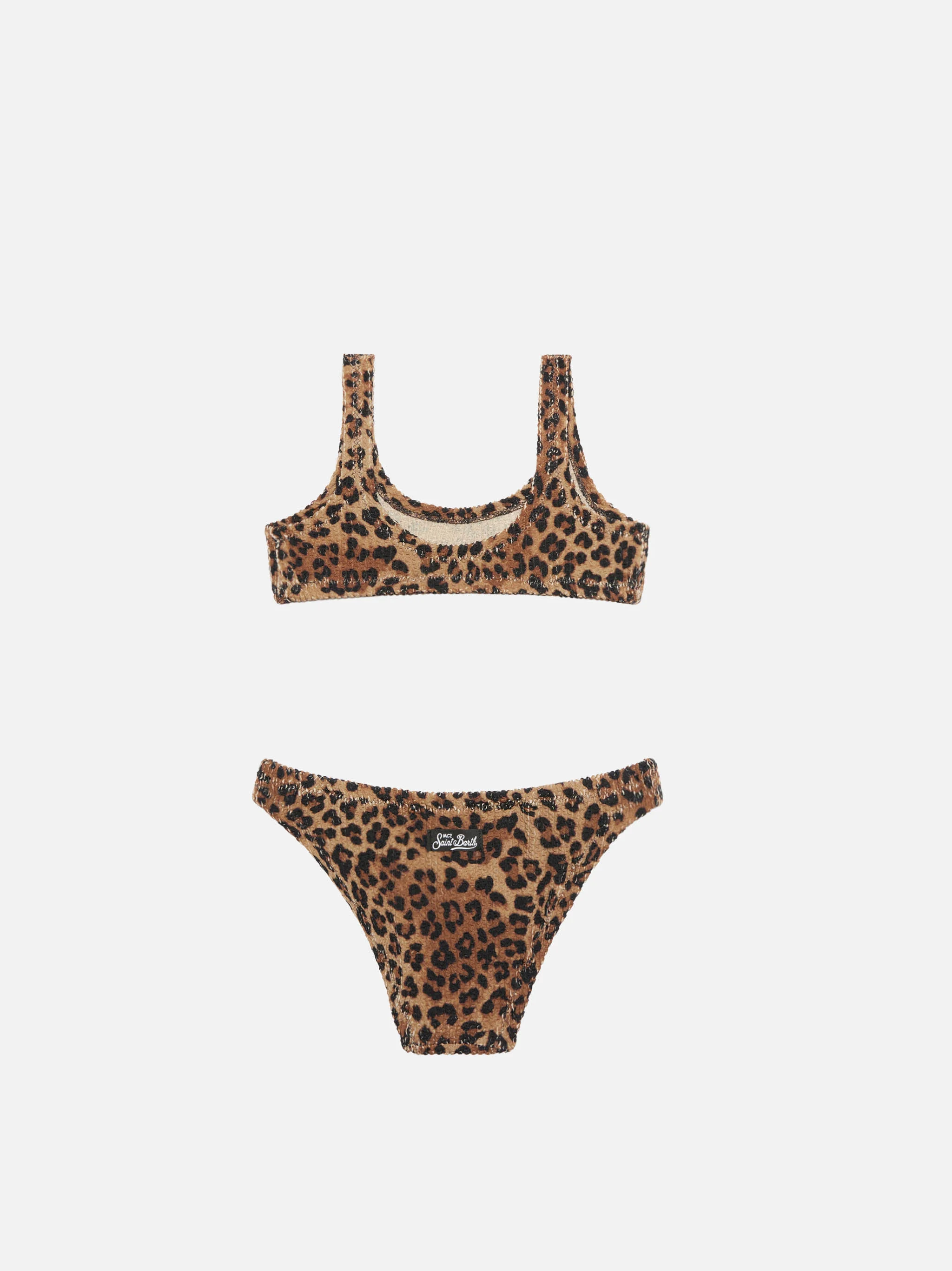 Baker classic crinkle bralette bikini with animalier print - Image 2