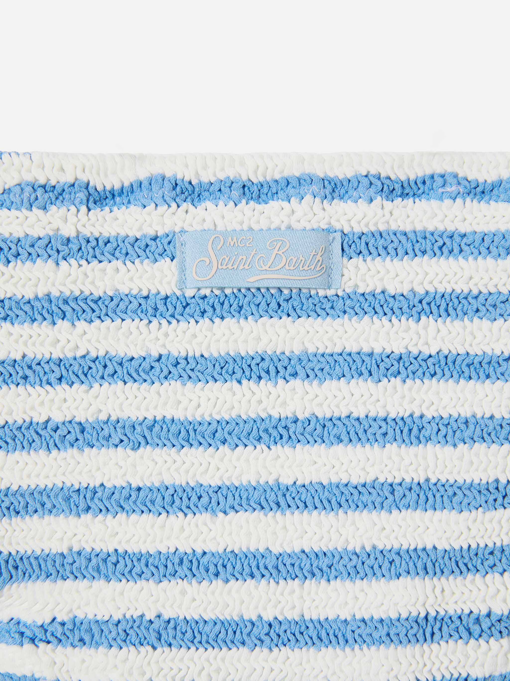 Baker crinkle bikini with blue stripes - Image 3