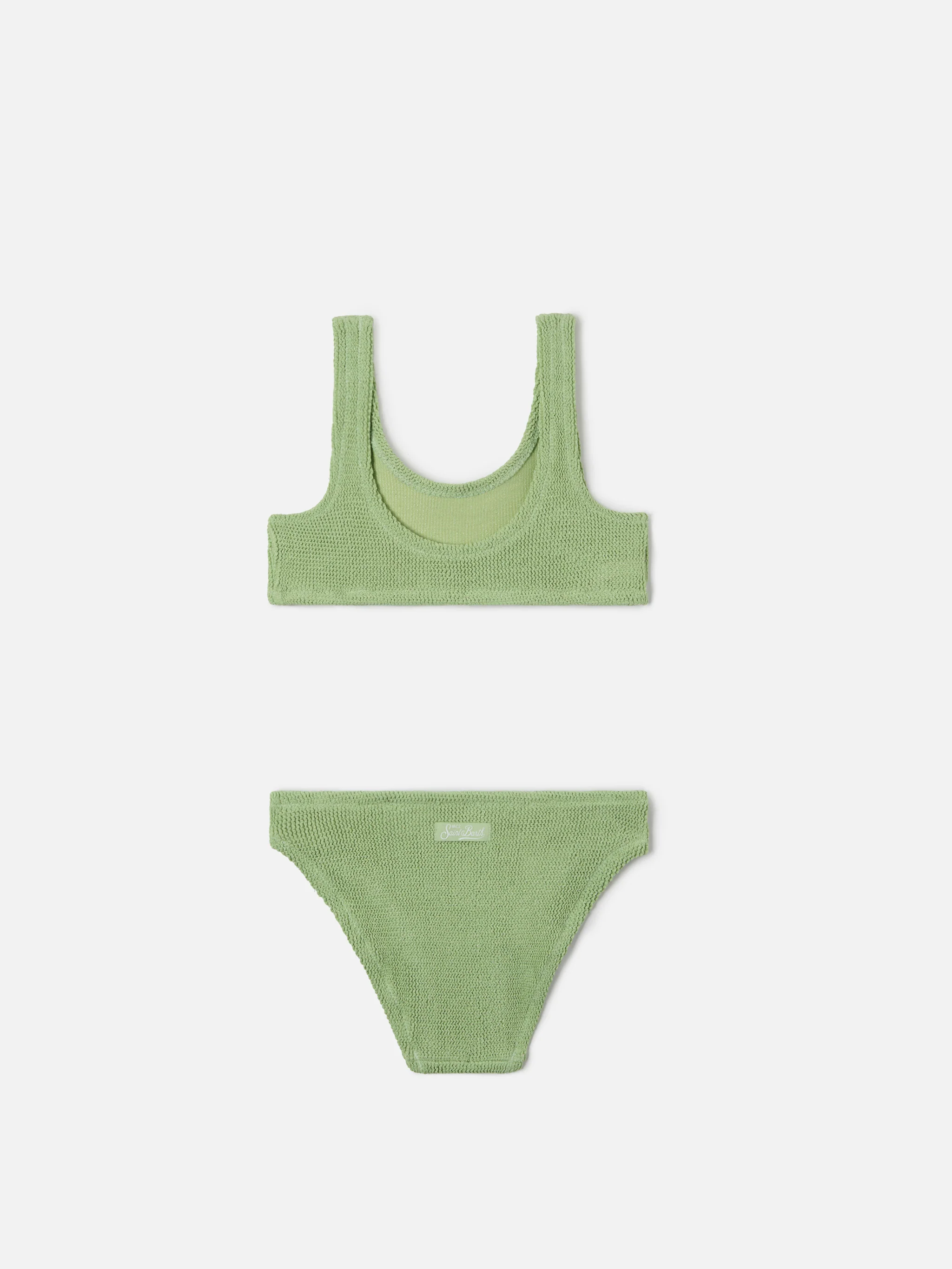 Baker crinkle lurex bikini in light mint - Image 2