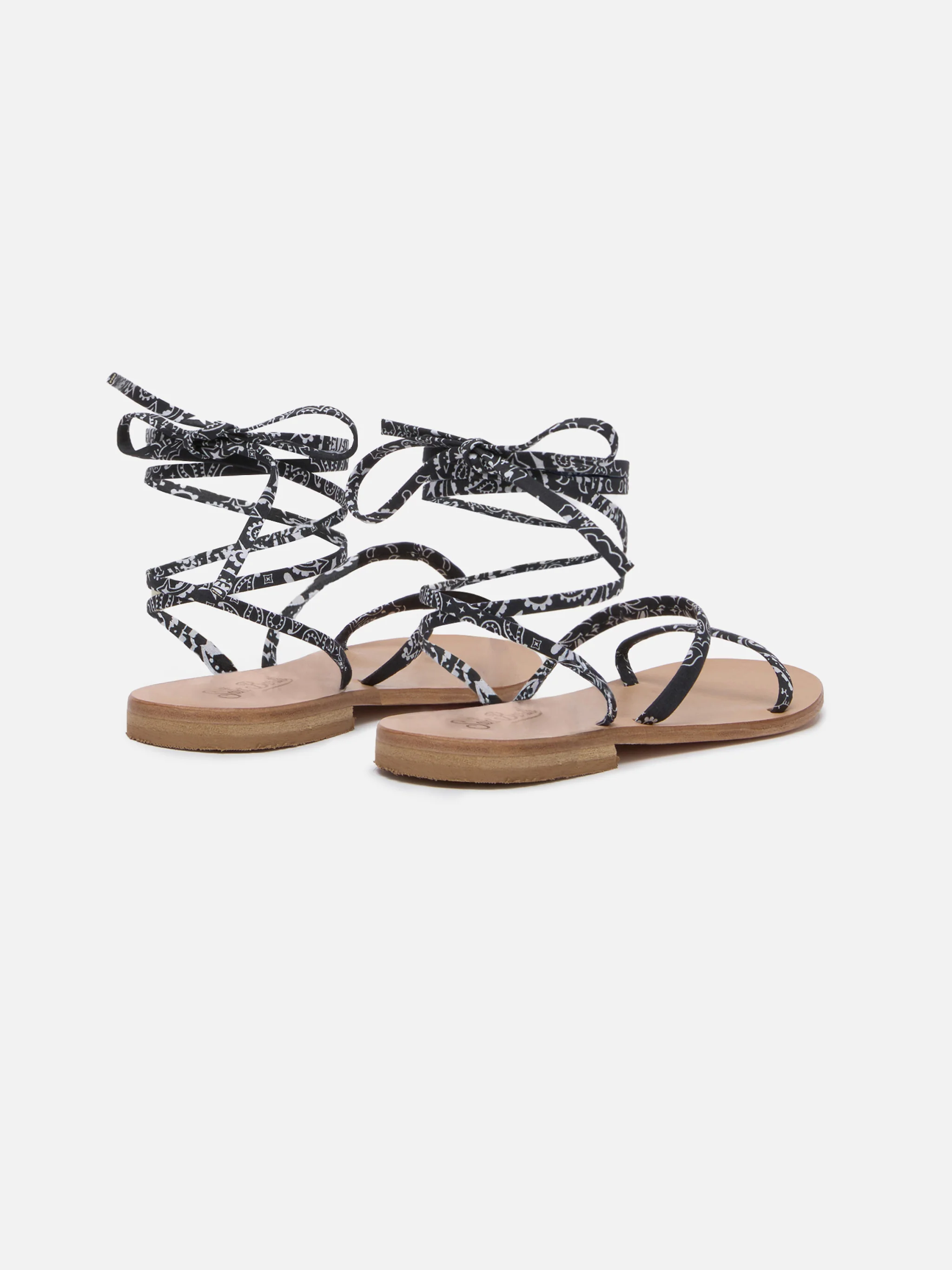 Wrap flat Sandals with bandana print - Image 2