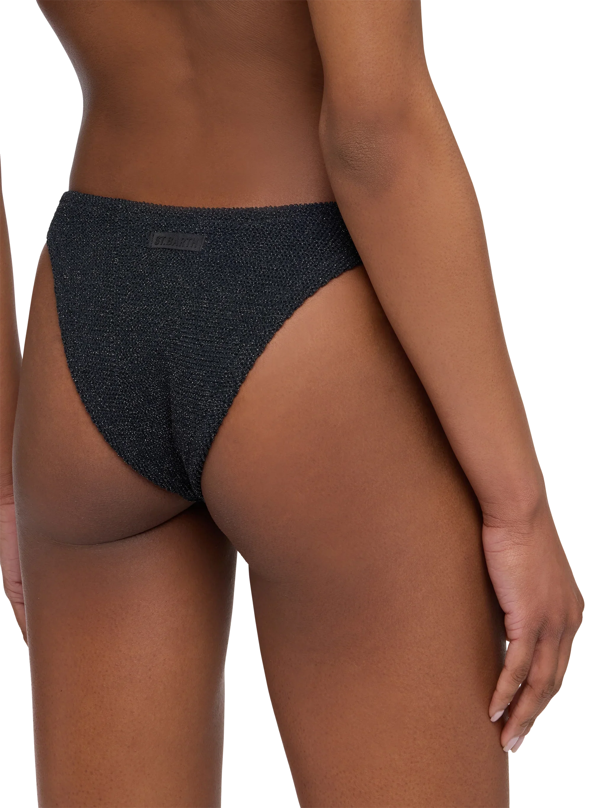 Bandeau bikini Yulia Elise in black crinkle lurex - Image 6