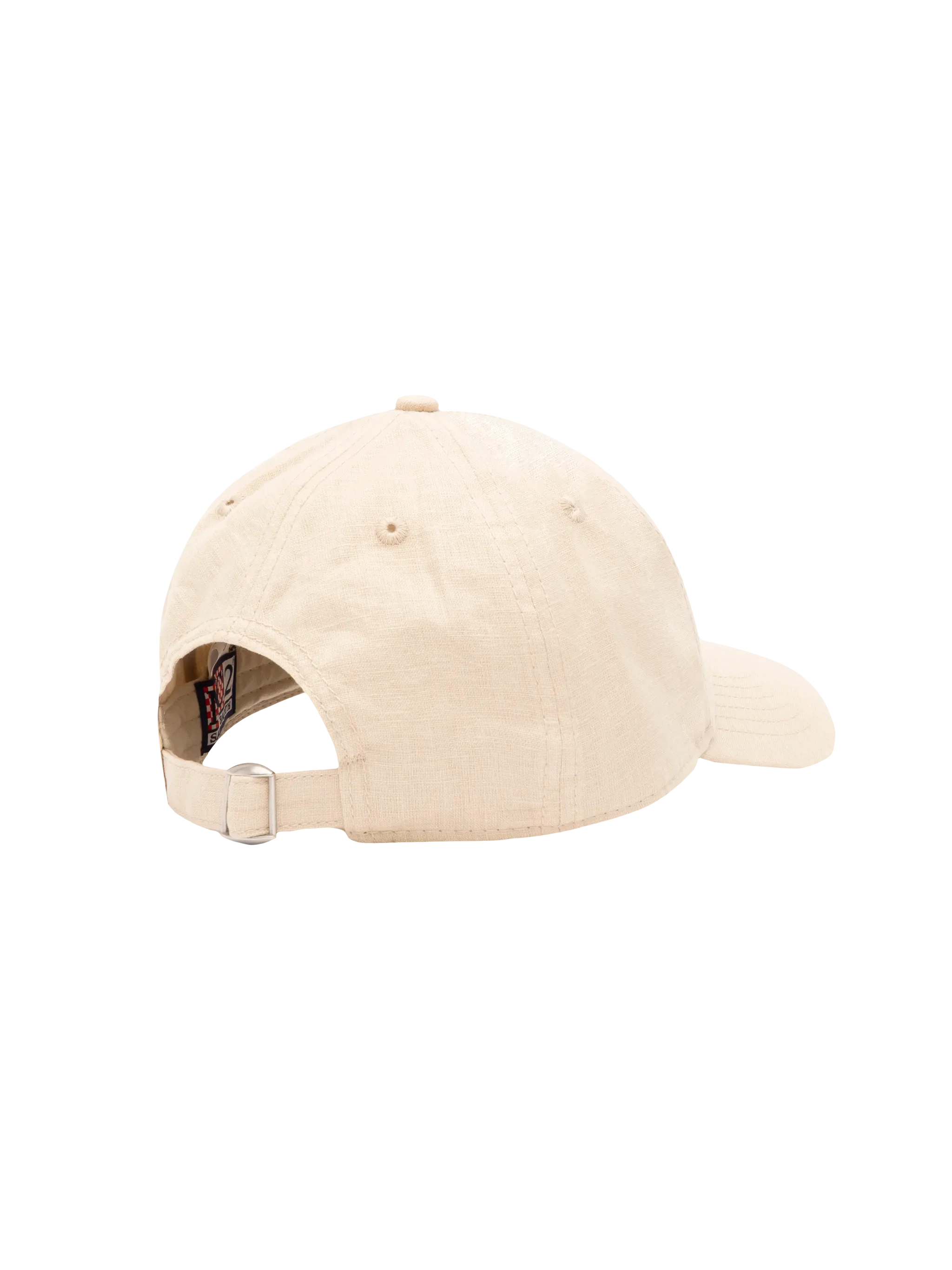 Baseball beige cotton linen cap - Image 3