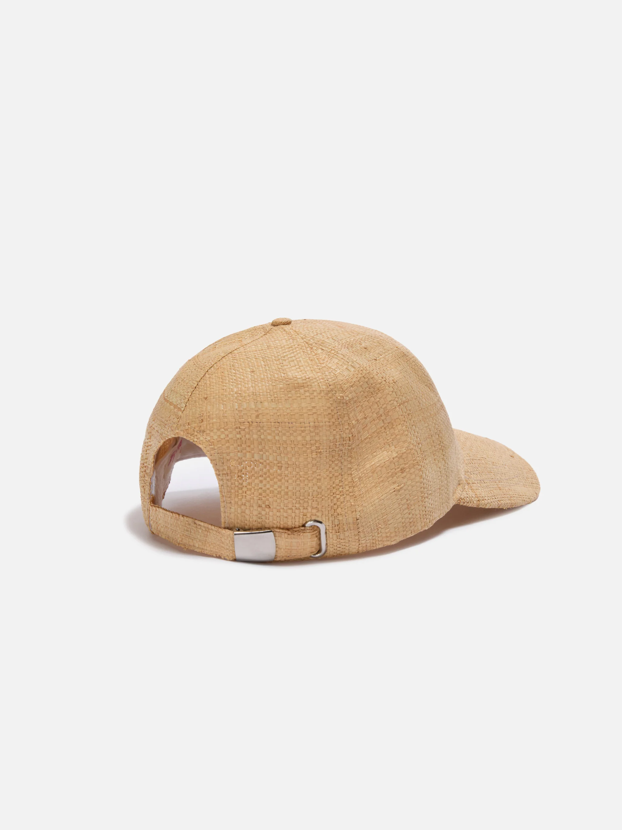 Baseball beige raffia cap with St. Barth embroidery - Image 3