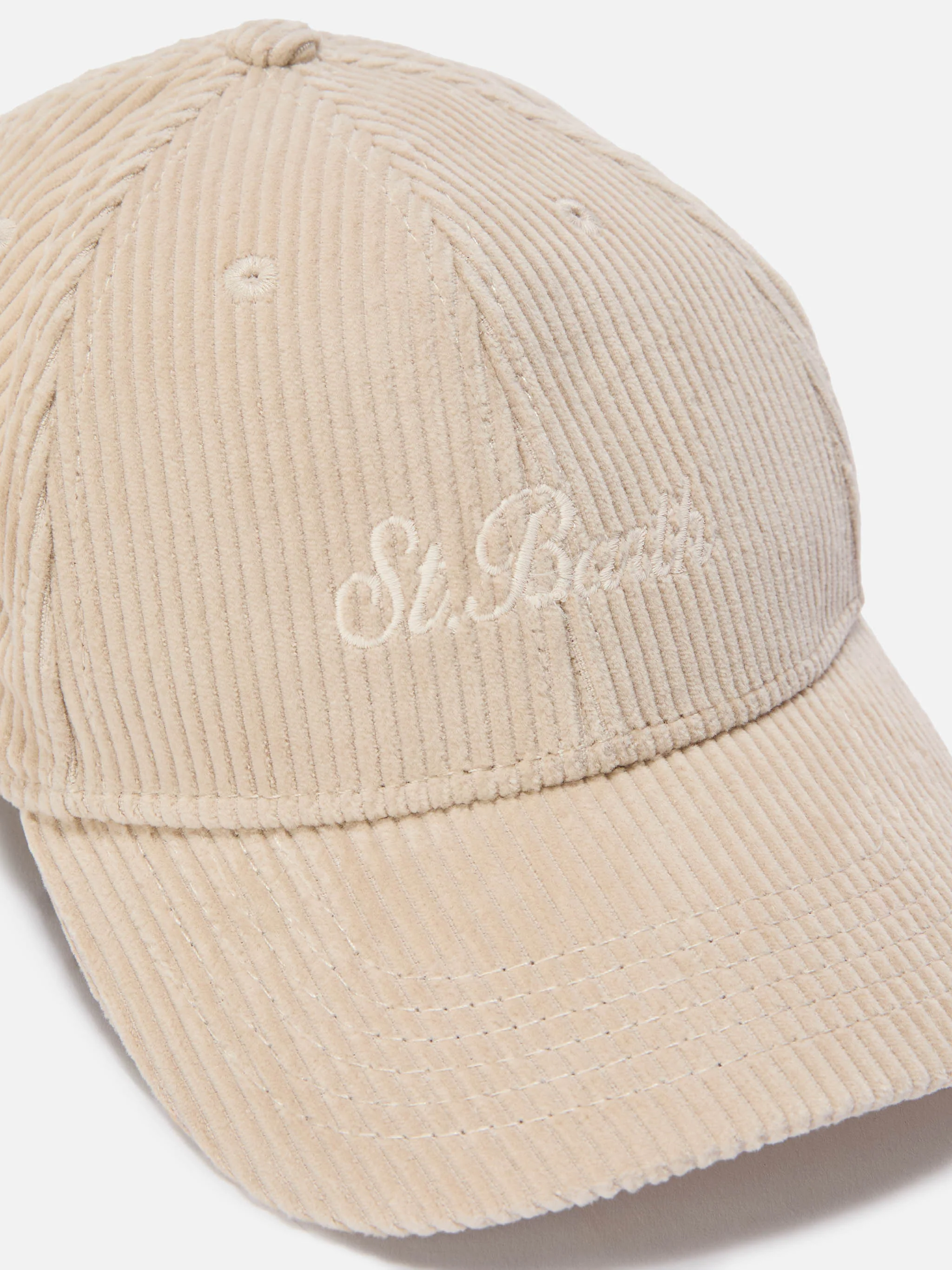 Baseball Cap Corduroy in beige corduroy velvet - Image 2