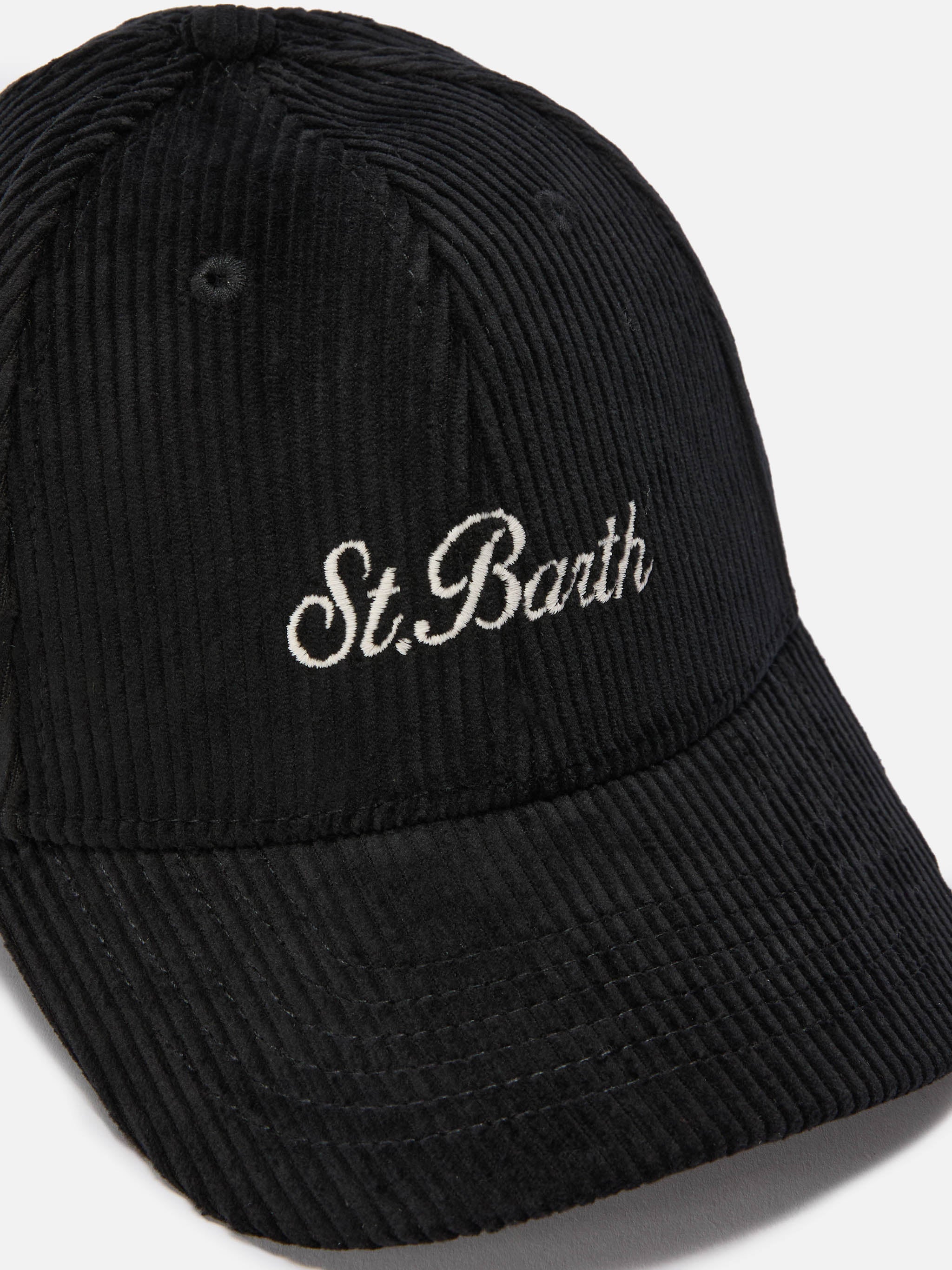 Baseball Cap Corduroy in black corduroy velvet - Image 2