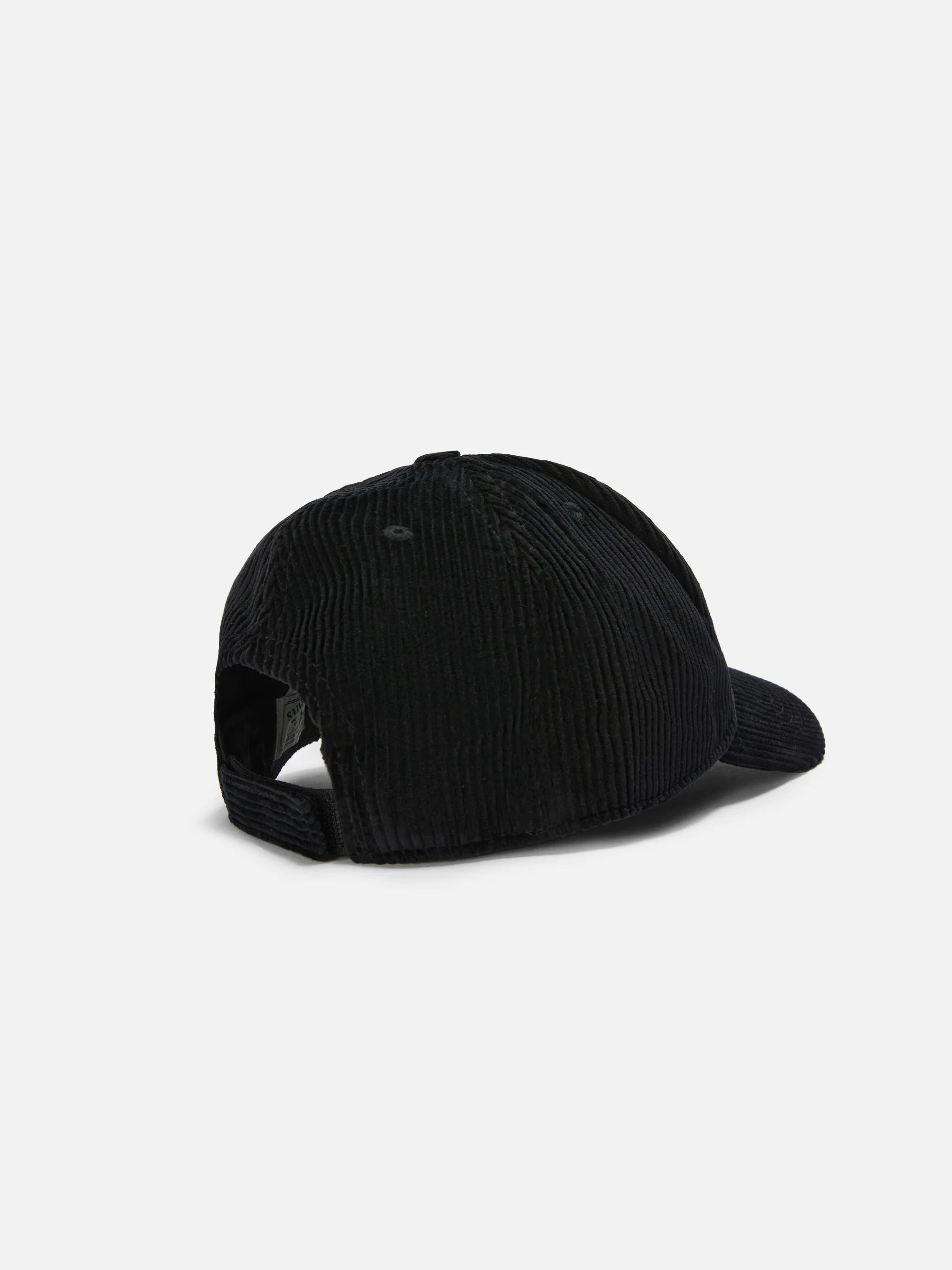 Baseball Cap Corduroy in black corduroy velvet - Image 3