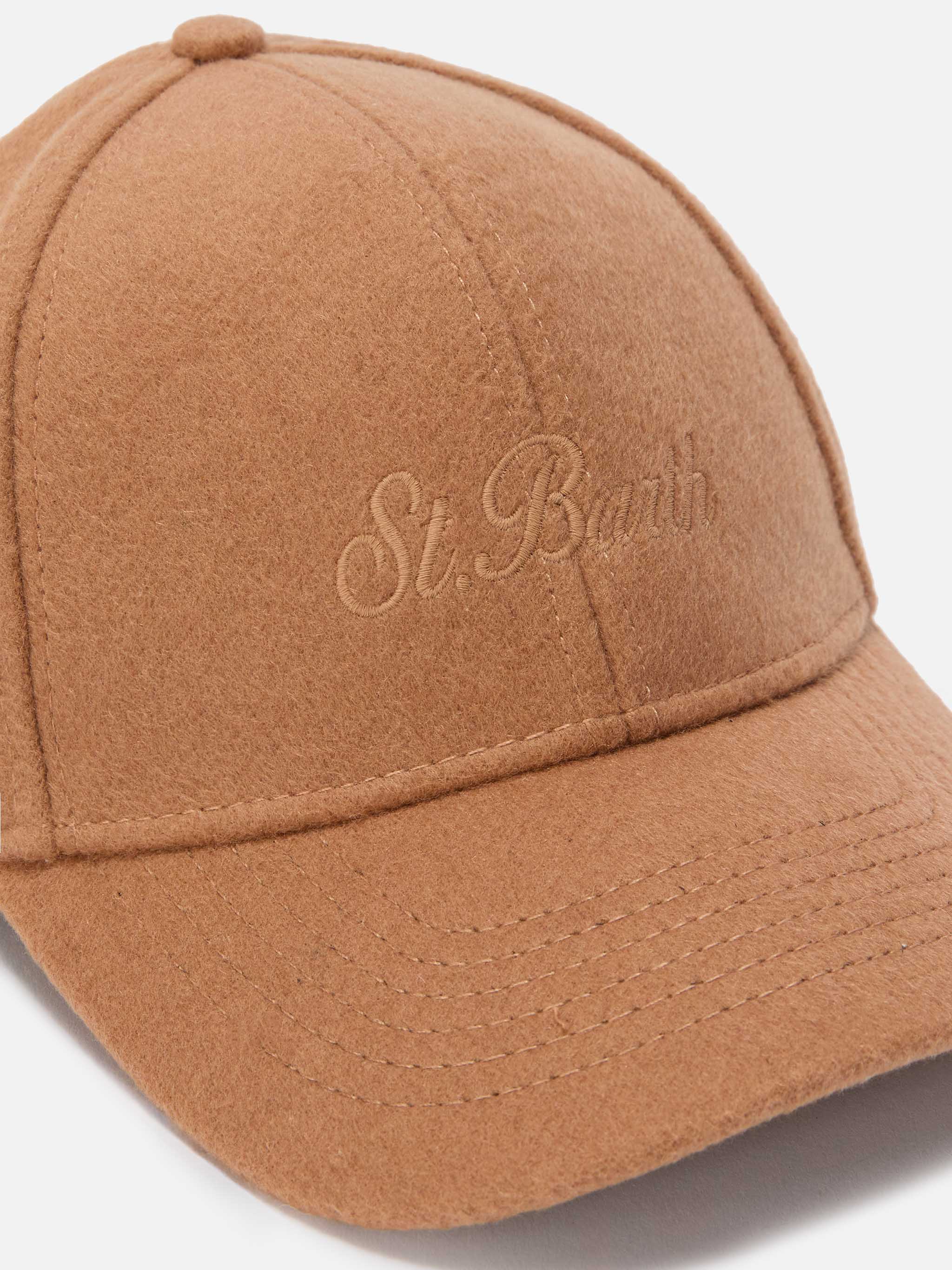 Baseball Cap Felt in camel wool blend - Image 2