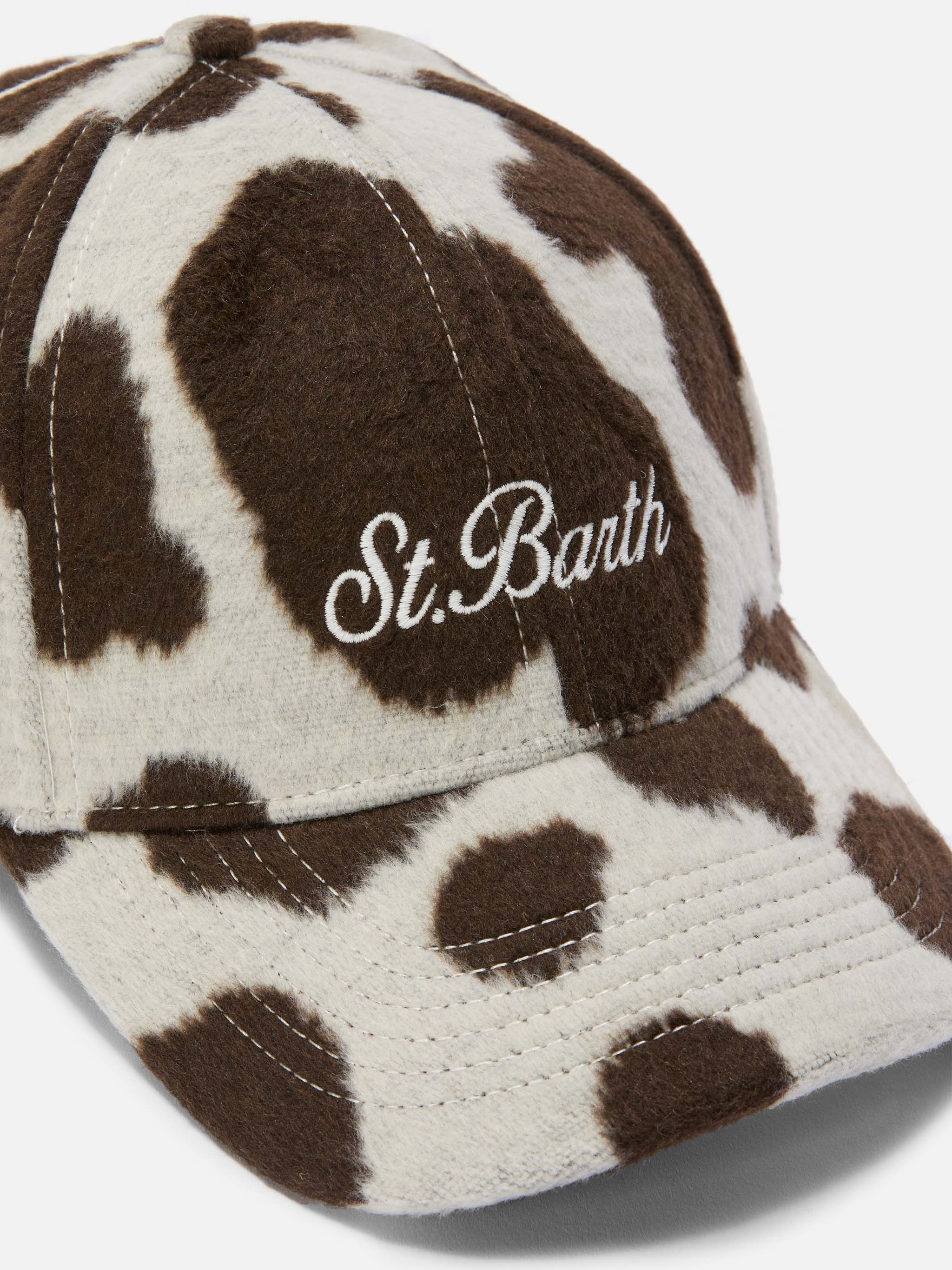 Baseball Cap Felt in cow-print wool blend - Image 2