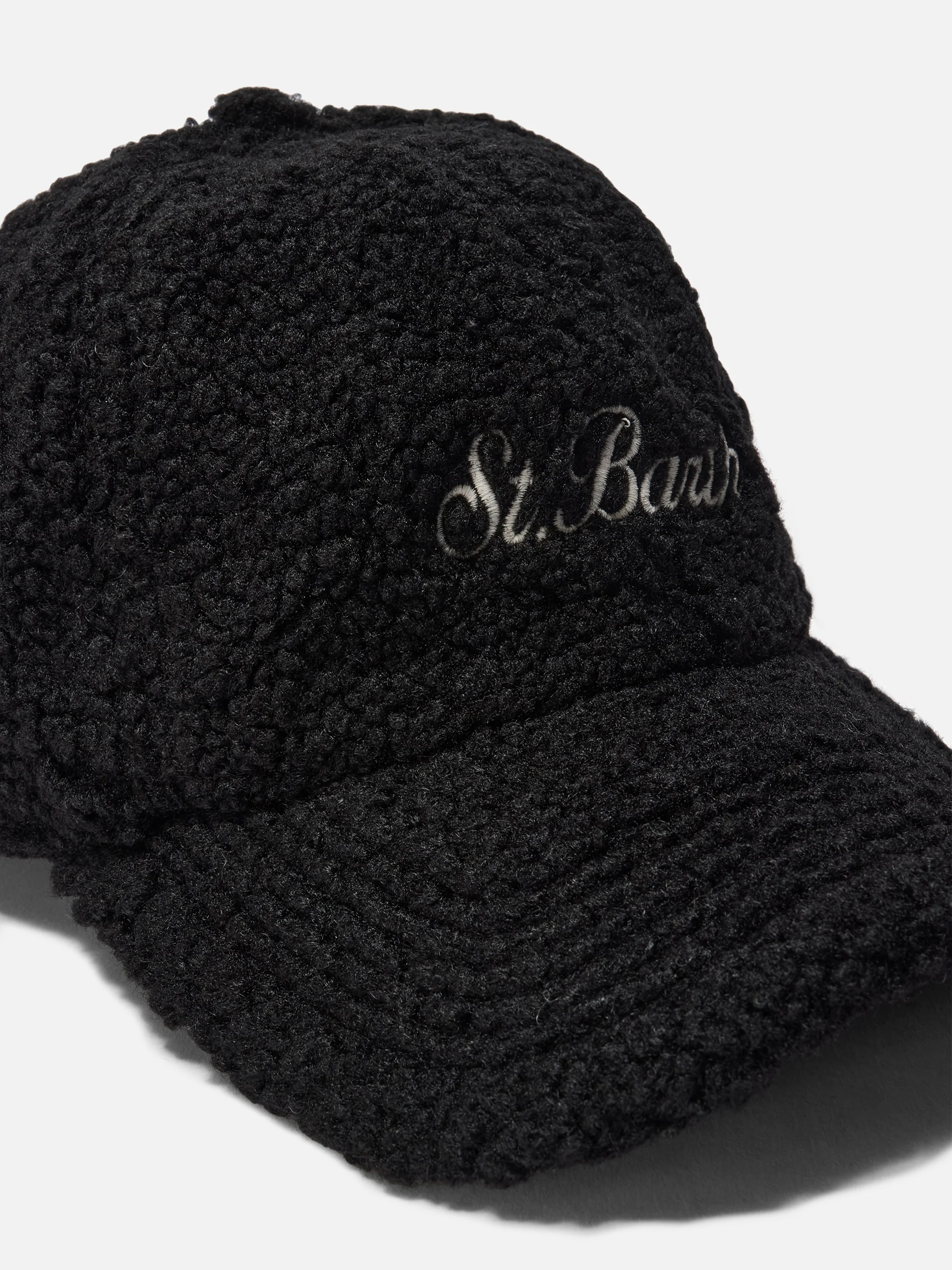 Baseball Cap in black sherpa - Image 2