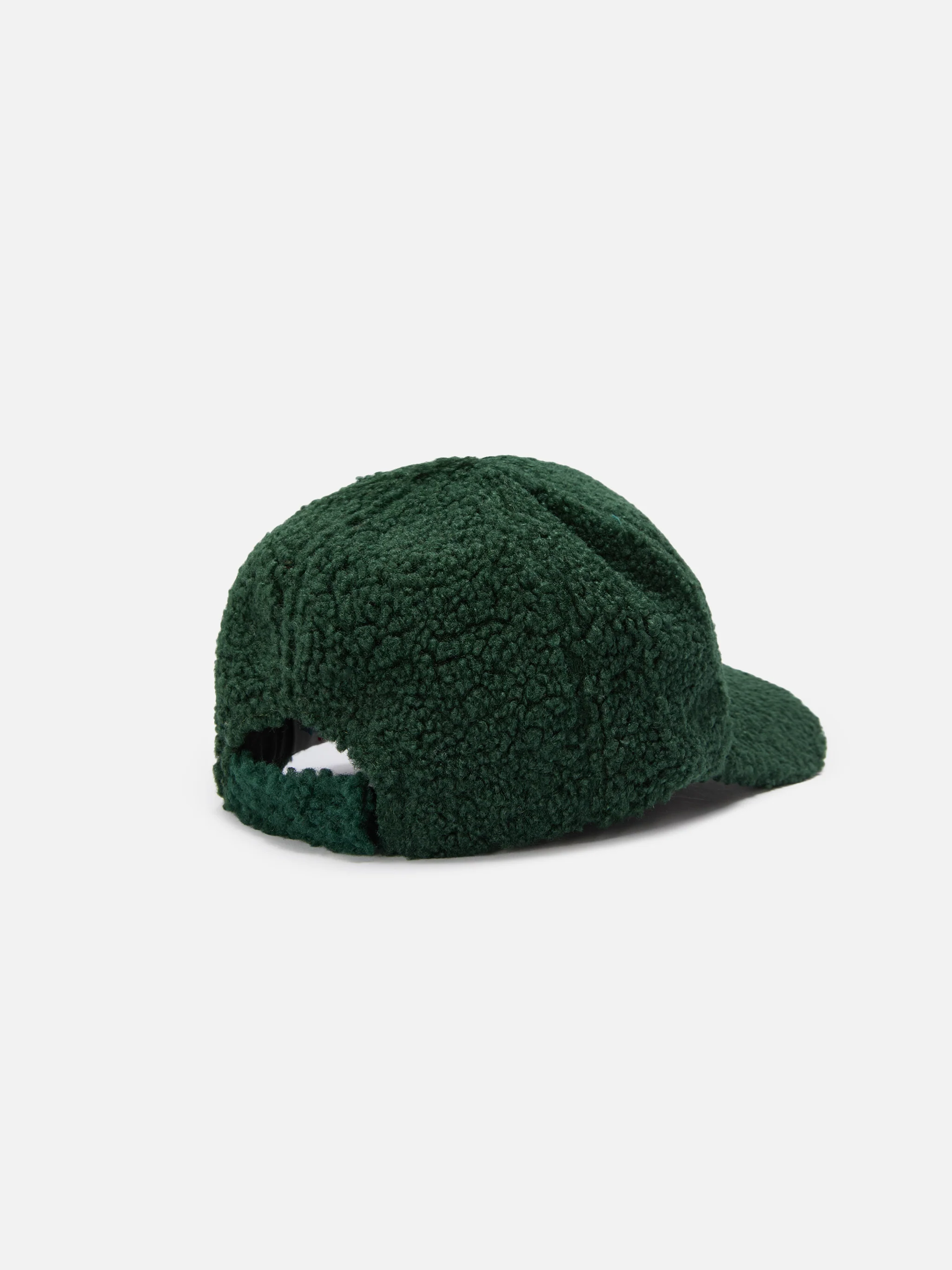 Baseball cap in green sherpa with St. Barth embroidery - Image 3