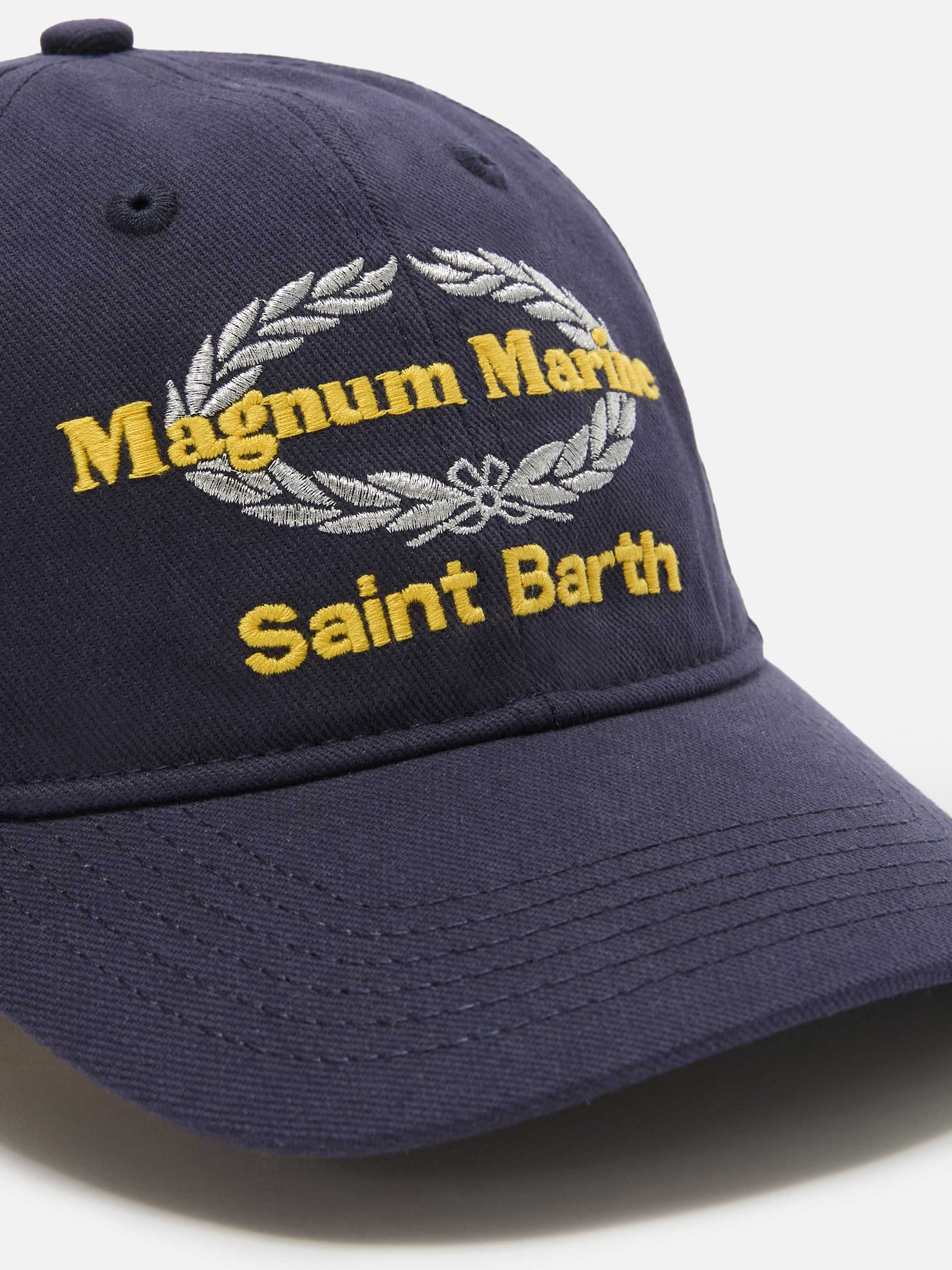 Baseball cap with visor in blue cotton with embroidery| Special Edition - Image 2