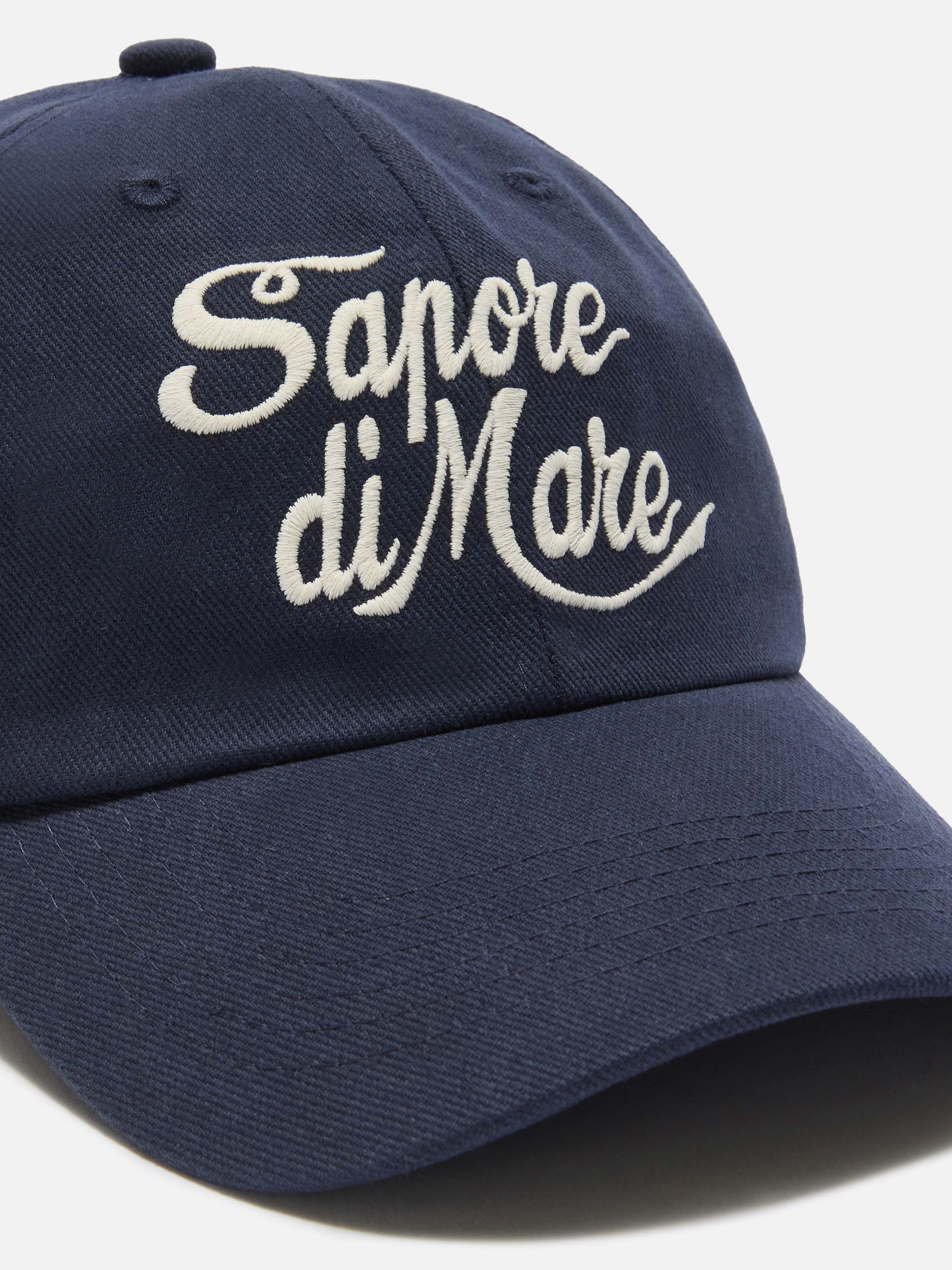 Baseball cap with visor in blue cotton with Sapore di Sale embroidery | Special Edition - Image 2