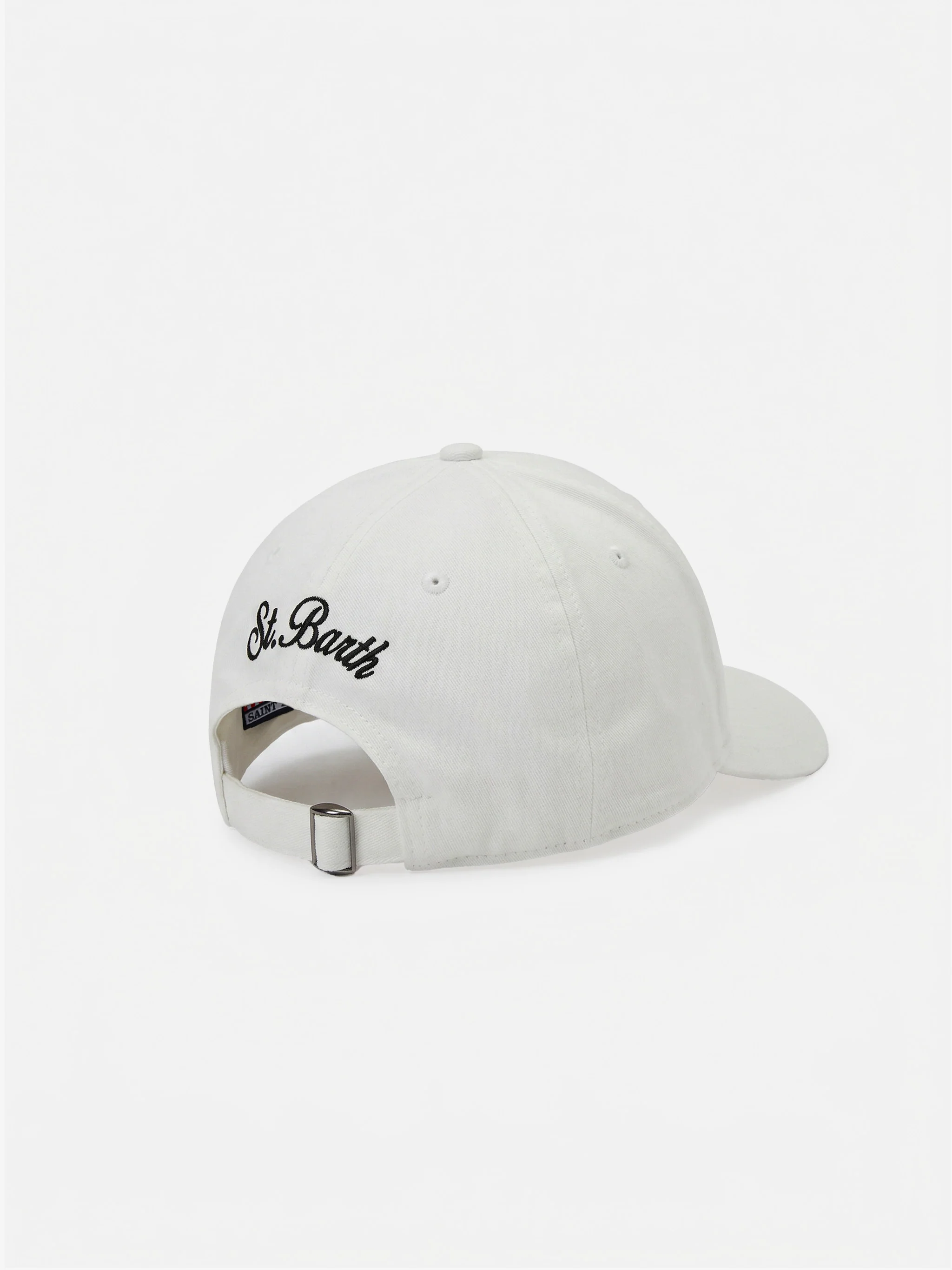 Baseball cap with visor in white with Cigarette embroidery | Special Edition - Image 3