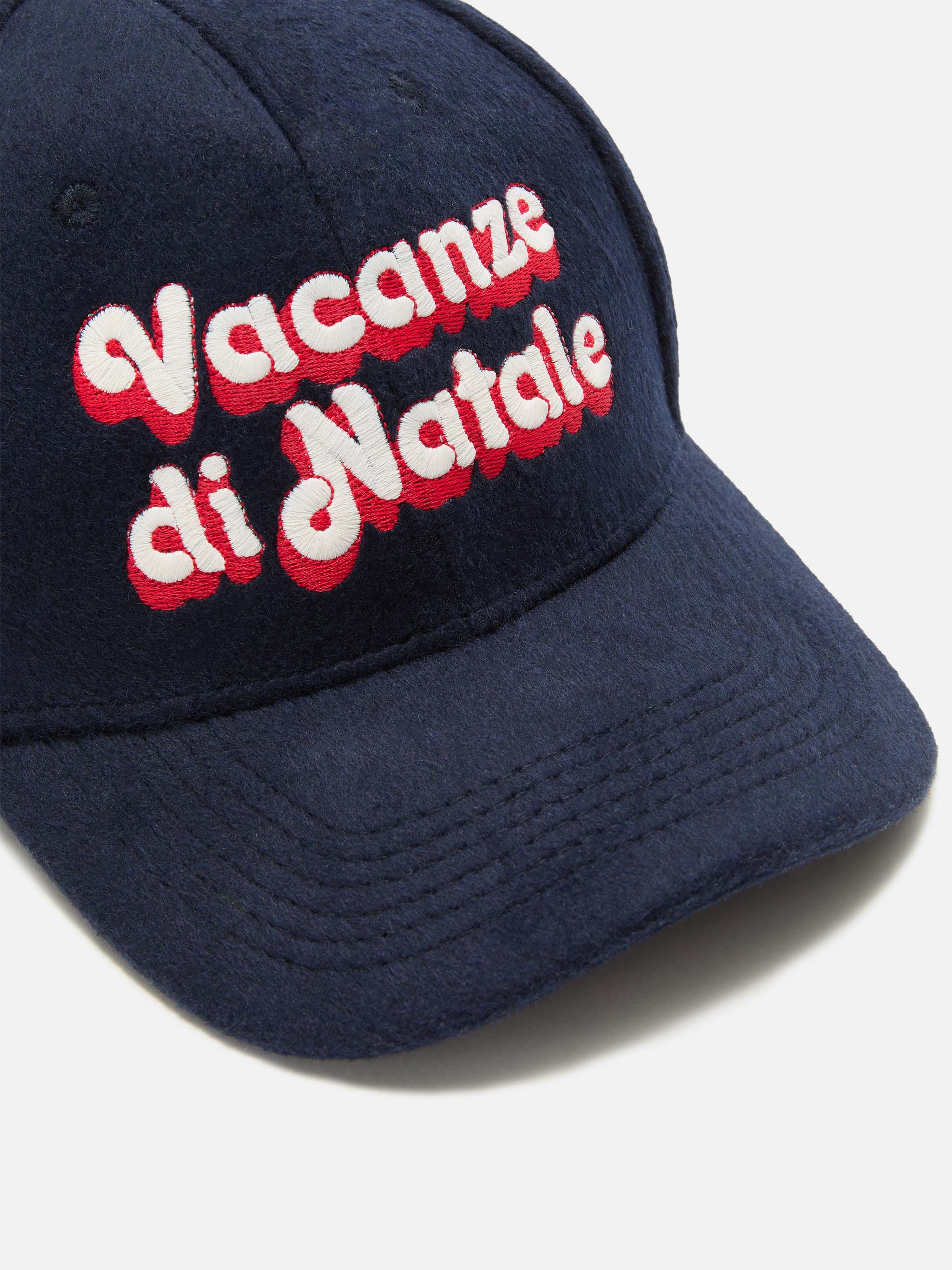 Baseball Cap Wool in wool blend with Christmas Vacation embroidery | VACANZE DI NATALE SPECIAL EDITION - Image 2