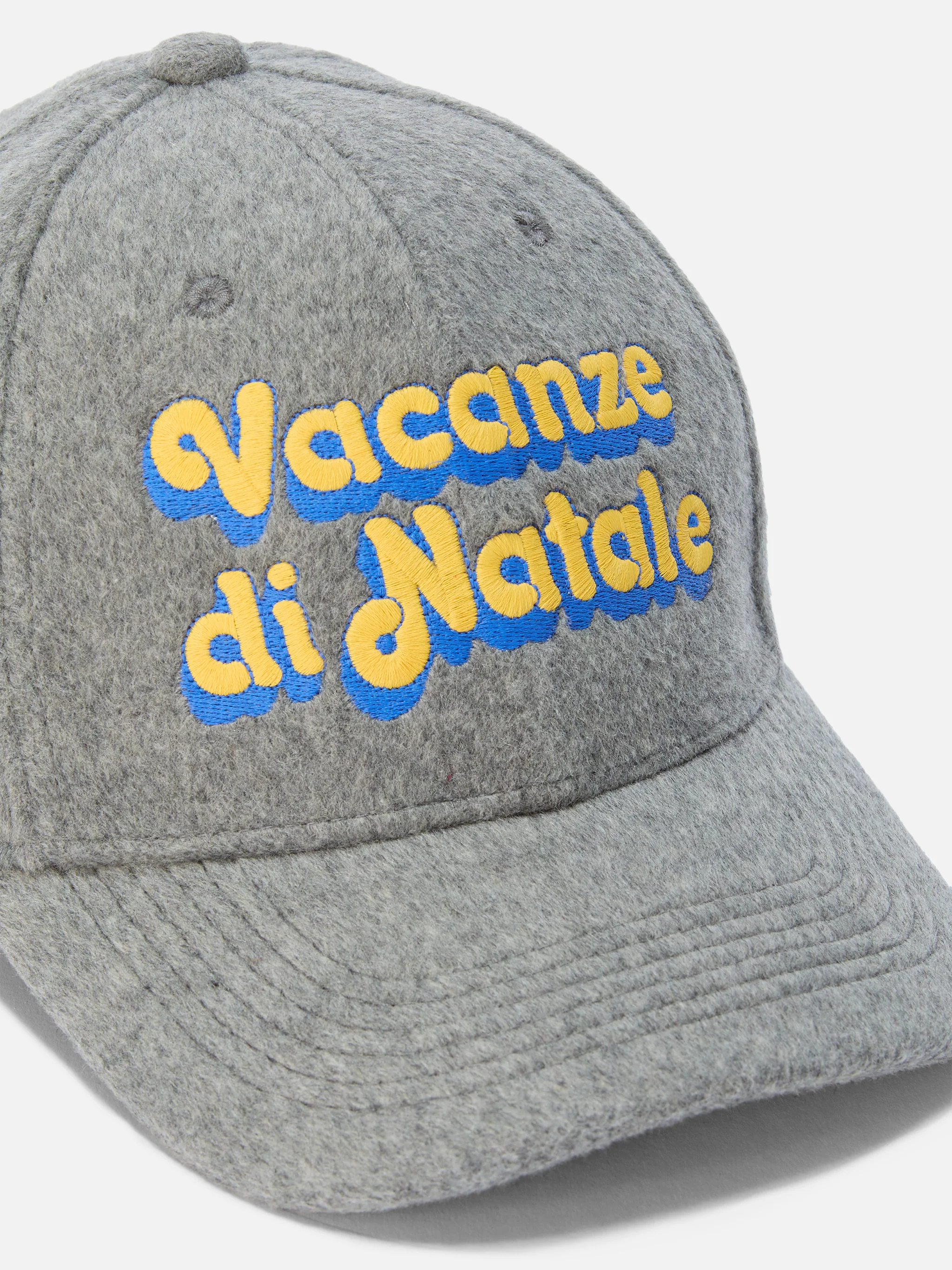 Baseball Cap Wool in wool blend with Christmas Vacation embroidery | VACANZE DI NATALE SPECIAL EDITION - Image 2