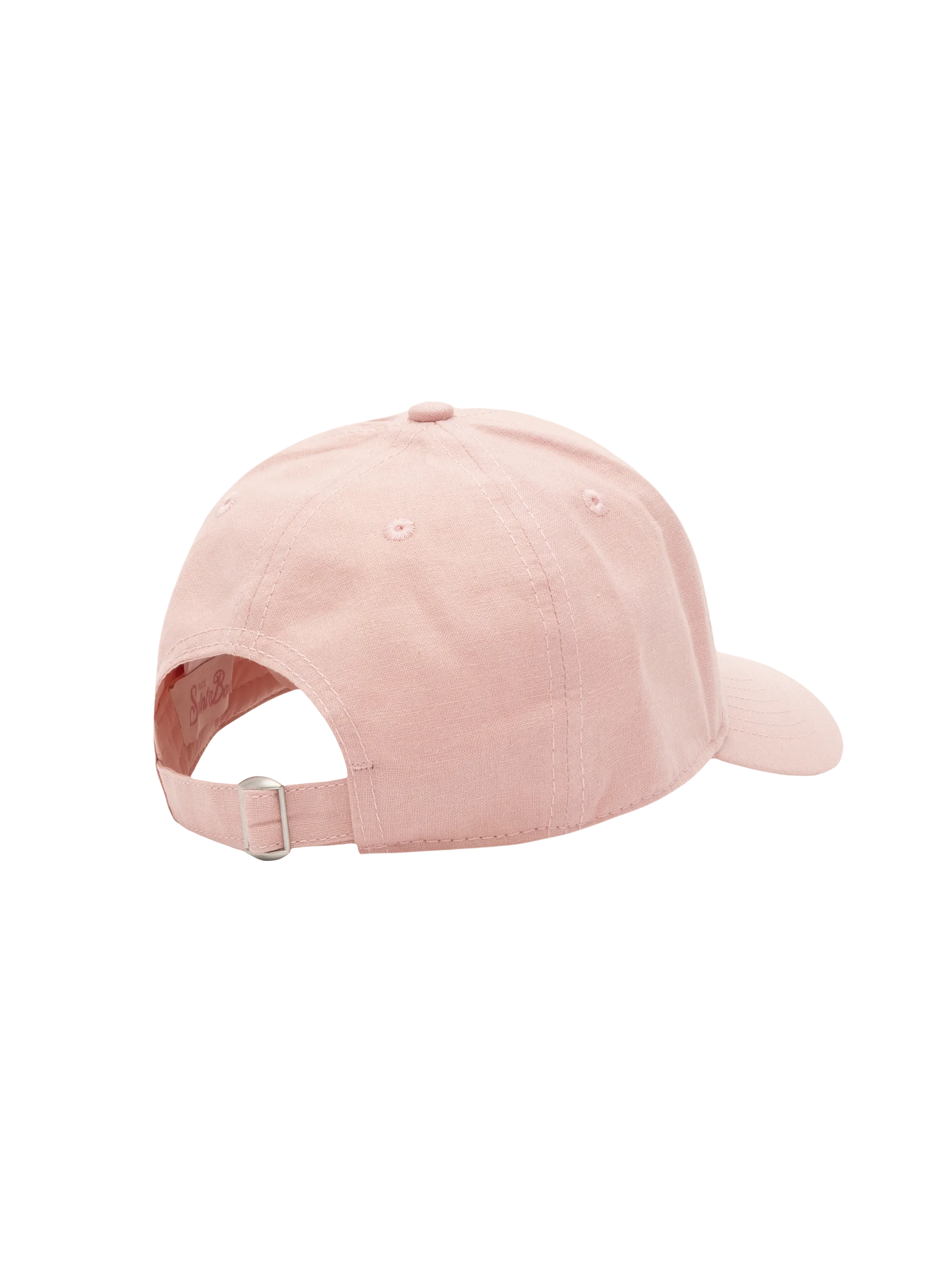 Baseball pink cotton linen cap - Image 3