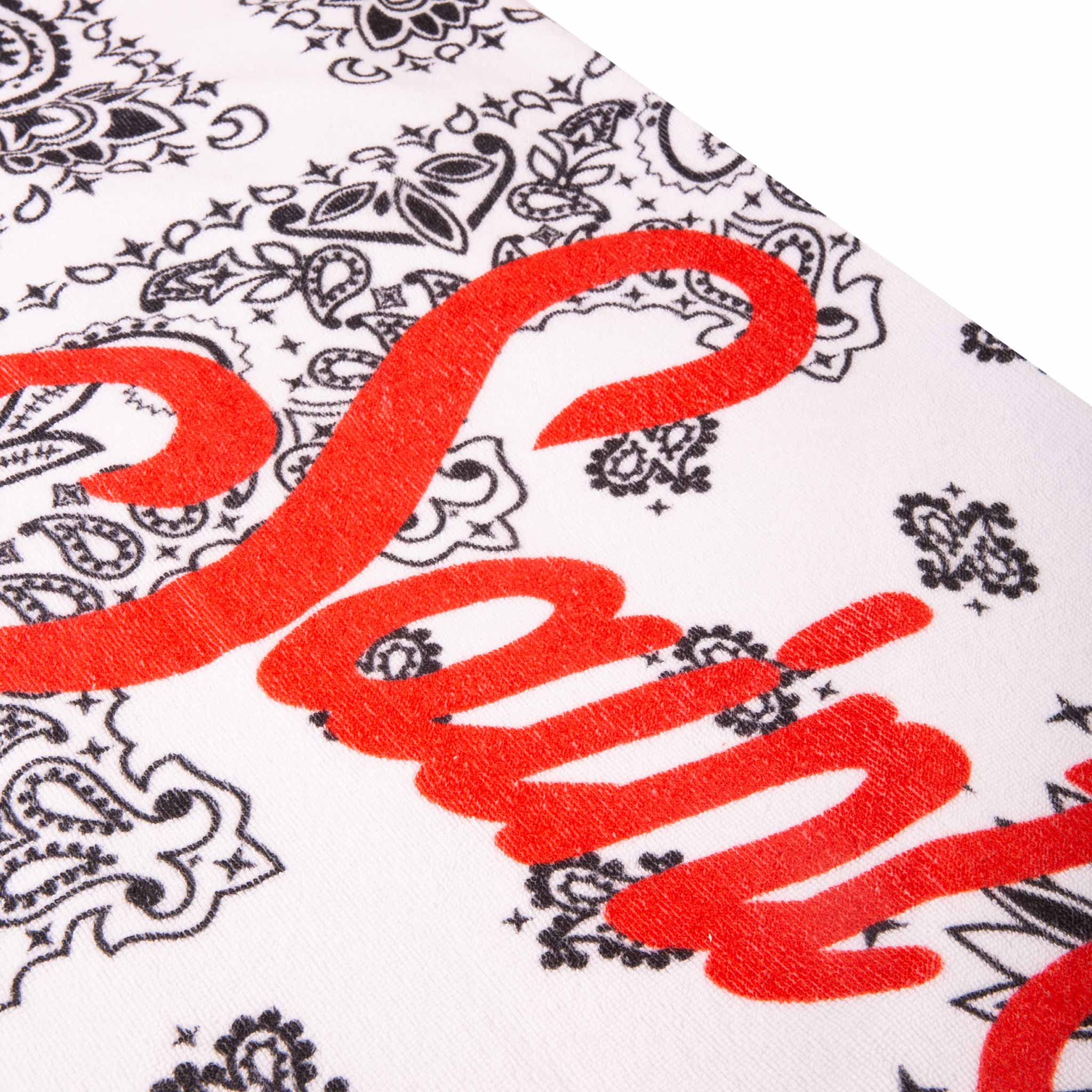 Soft terry beach towel with white bandanna print - Image 3