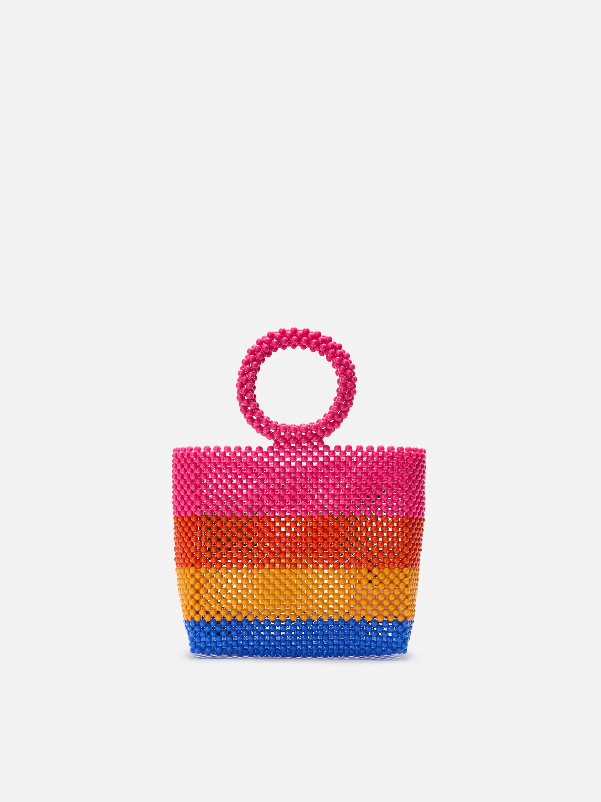 Beaded Big Bag multicolor striped bag - Image 4